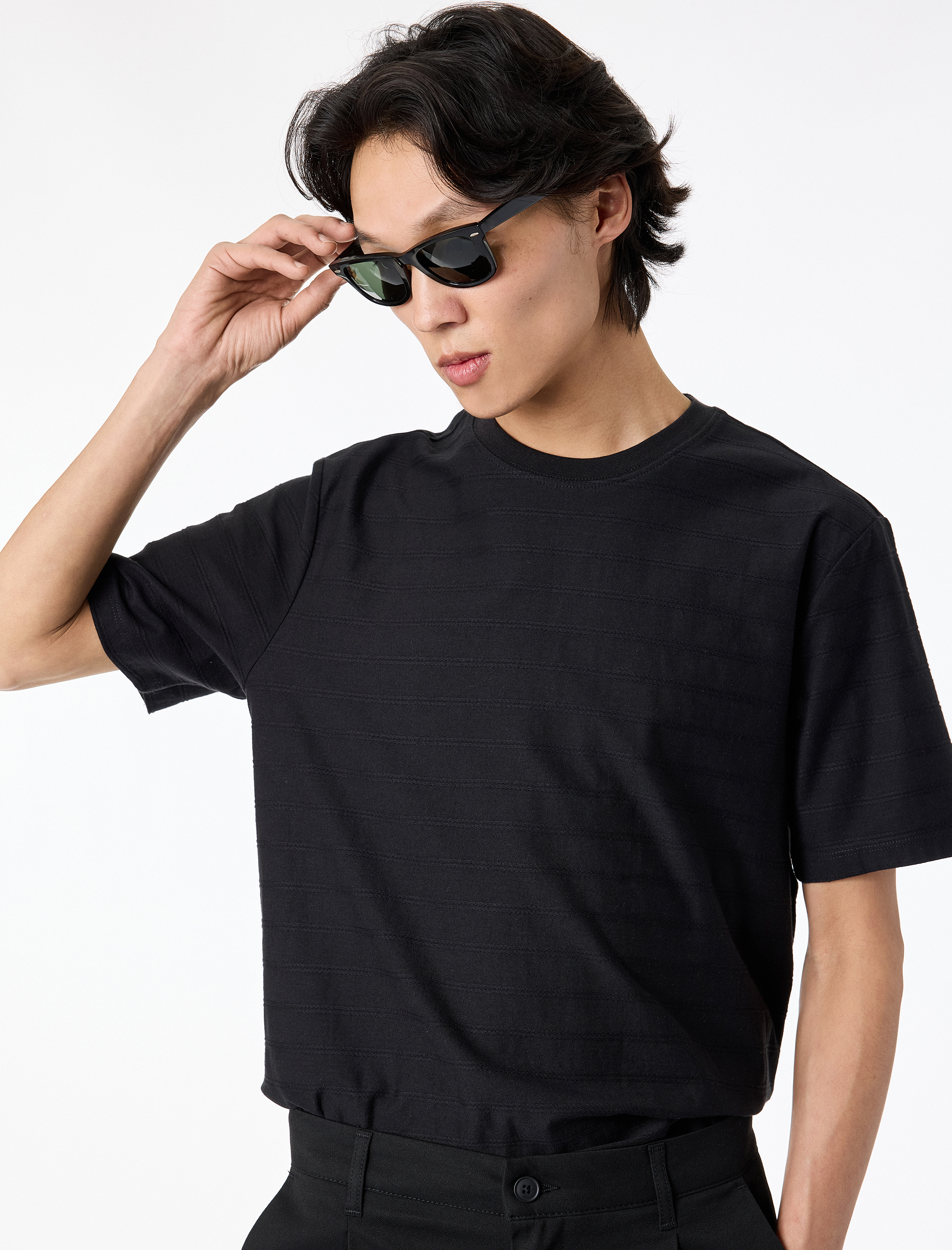   Regular Fit Bisiklet Yaka Pamuklu Kısa Kollu Tişört