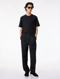 Regular Fit Bisiklet Yaka Pamuklu Kısa Kollu Tişört