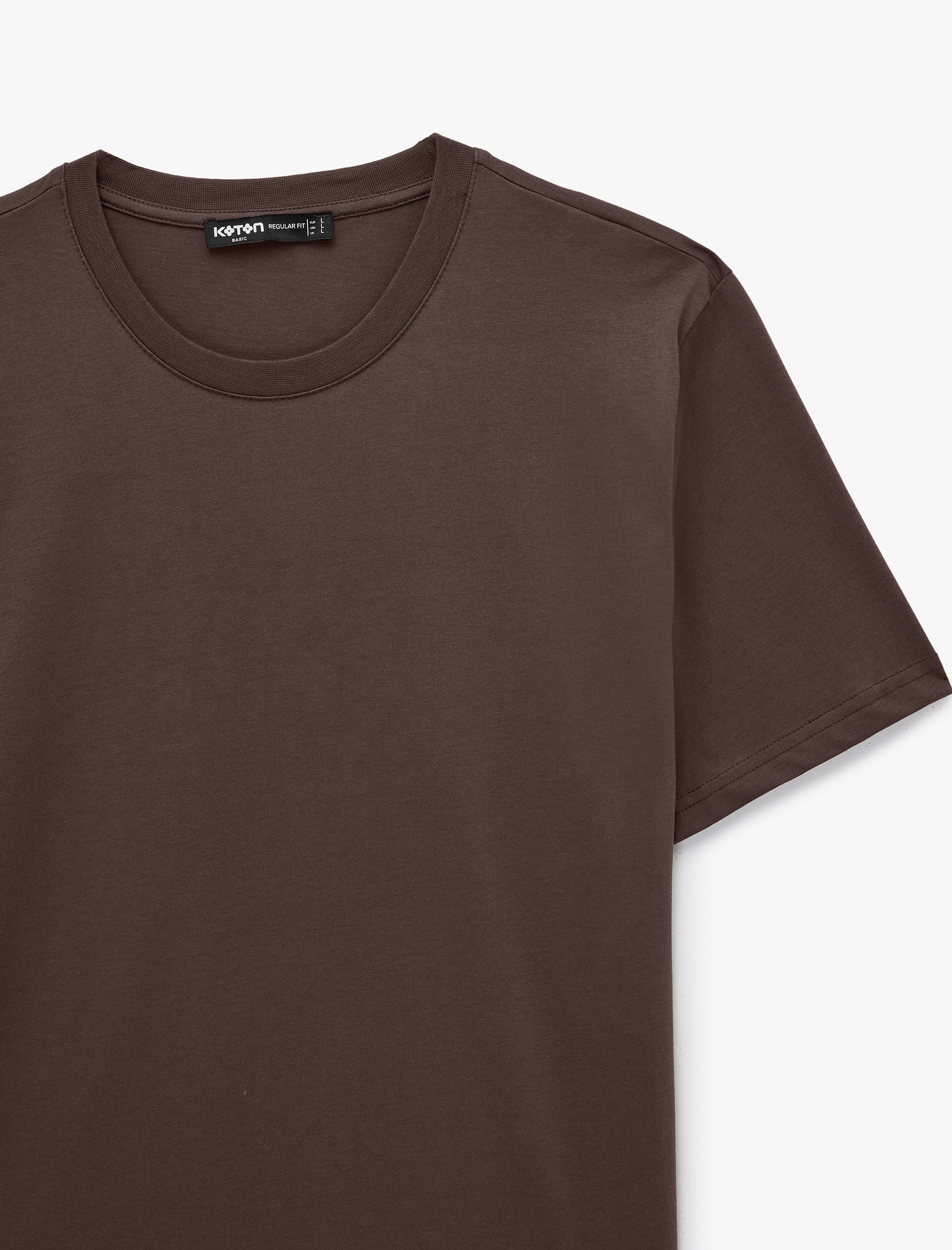   Regular Fit Kısa Kollu Bisiklet Yaka Pamuklu Basic Tişört