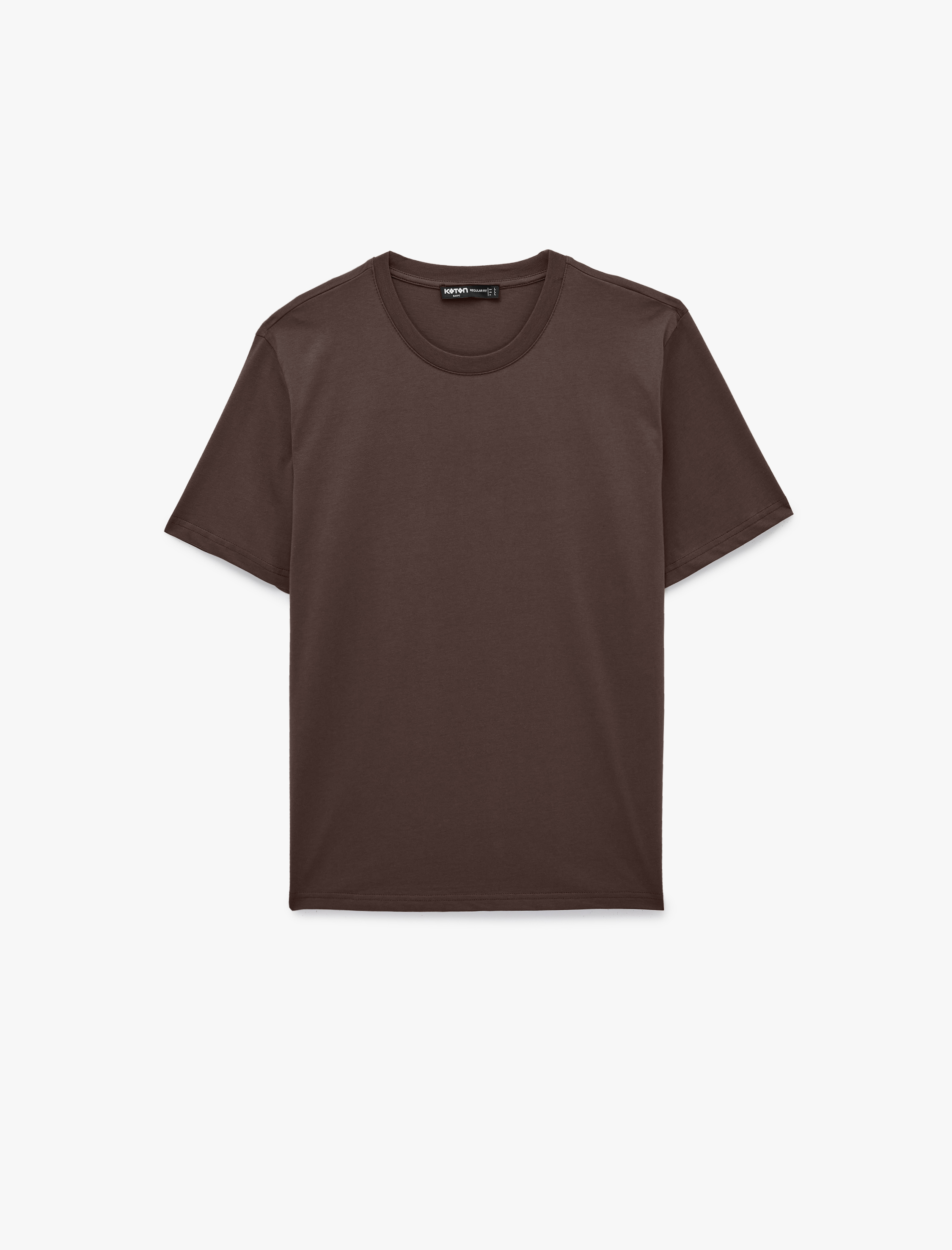   Regular Fit Kısa Kollu Bisiklet Yaka Pamuklu Basic Tişört