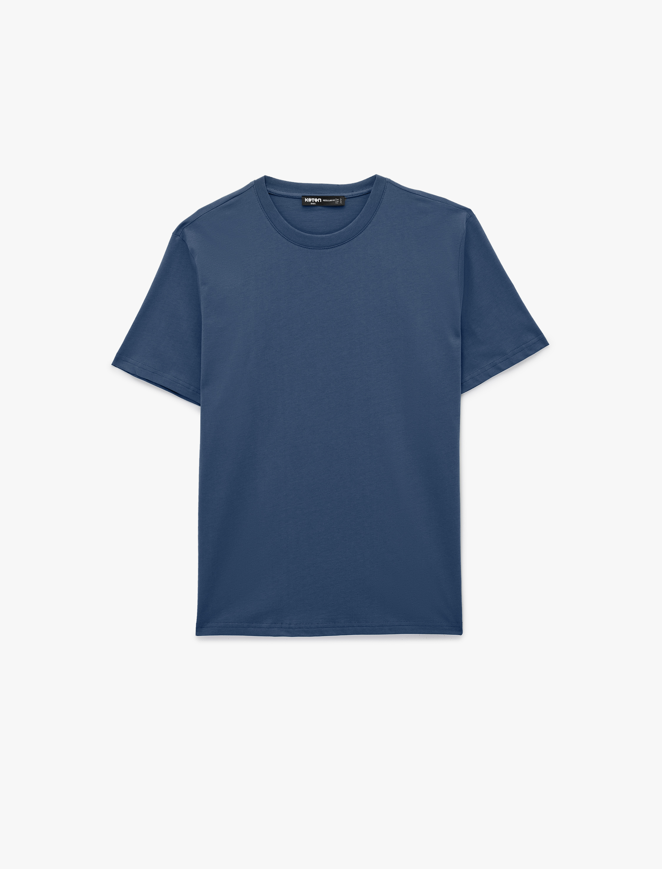   Regular Fit Kısa Kollu Bisiklet Yaka Pamuklu Basic Tişört