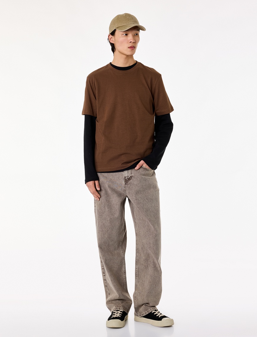 Koton Erkek Regular Fit Bisiklet Yaka Pamuklu Basic Kısa Kollu T-Shirt