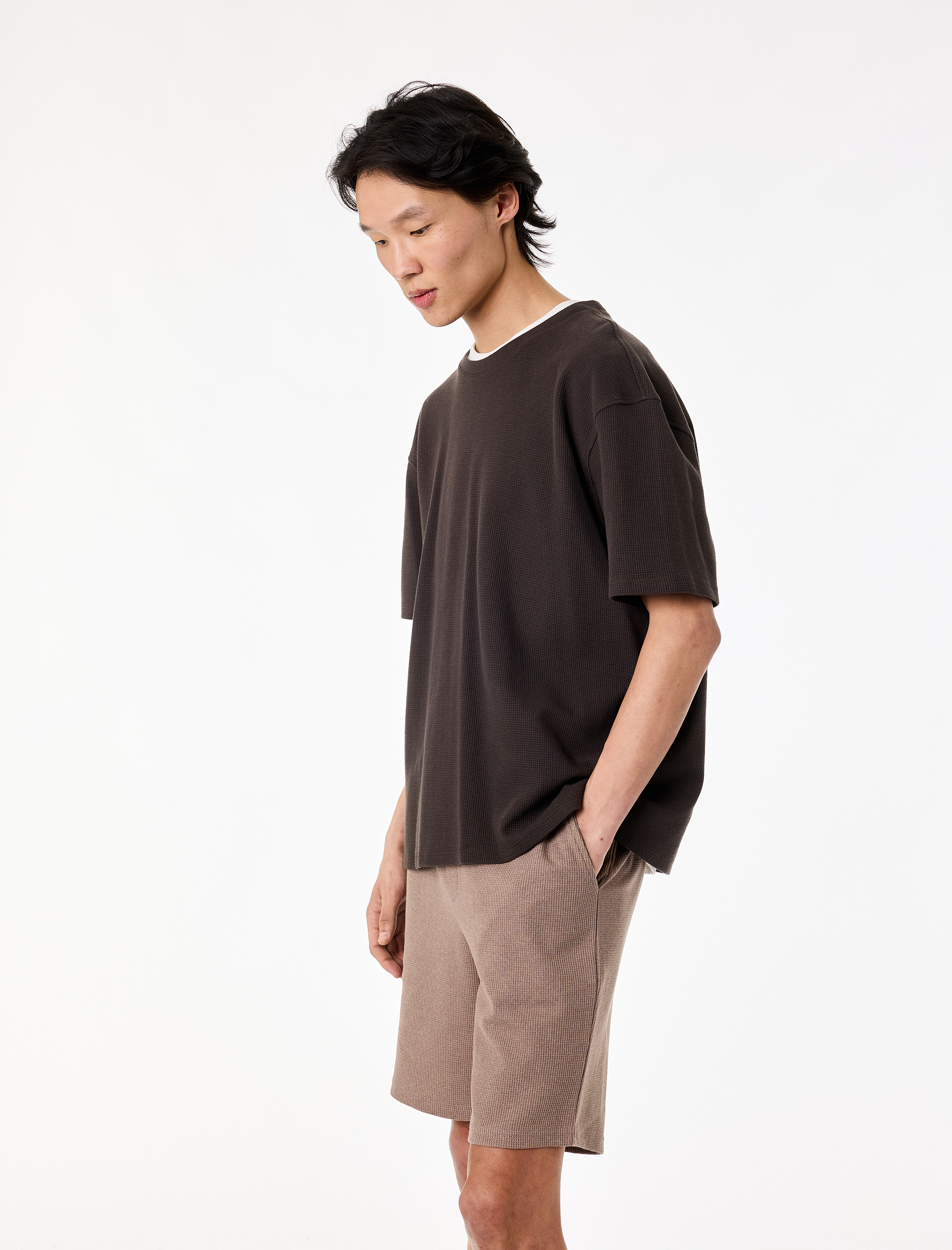   Regular Fit Cepli Bermuda Beli Bağcıklı Şort