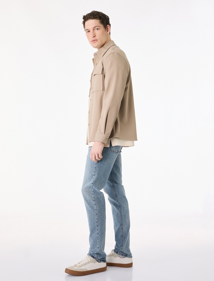  Normal Bel Pamuklu Slim Fit Jean Pantolon - Brad Jean