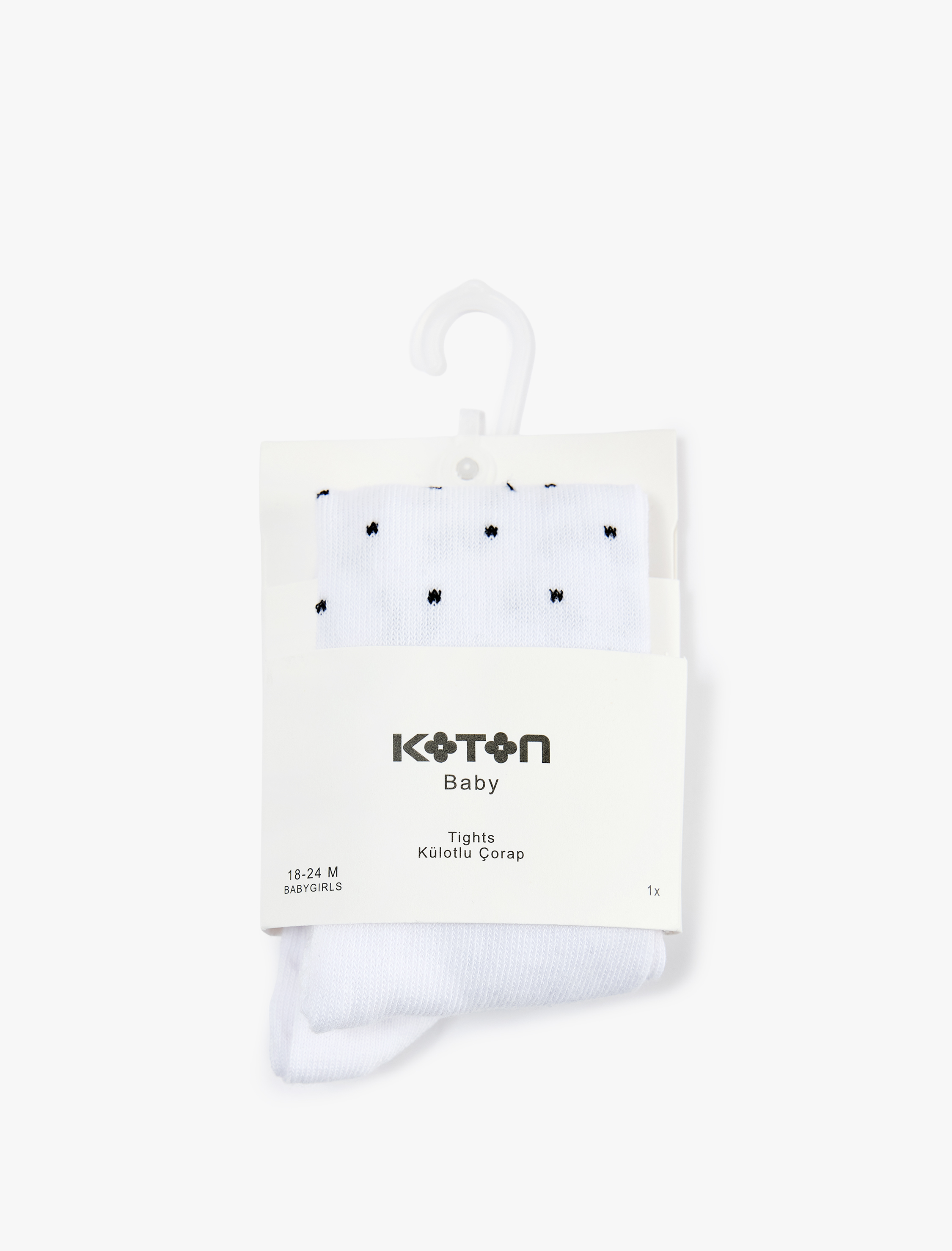  Kız Bebek Pamuklu Puantiyeli Külotlu Çorap