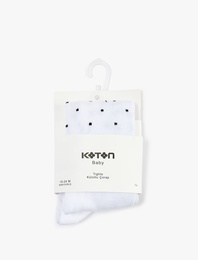 Pamuklu Puantiyeli Külotlu Çorap