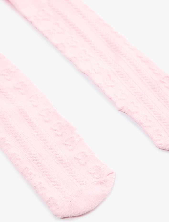 Kız Bebek Pamuklu Kelebekli Dokulu Külotlu Çorap