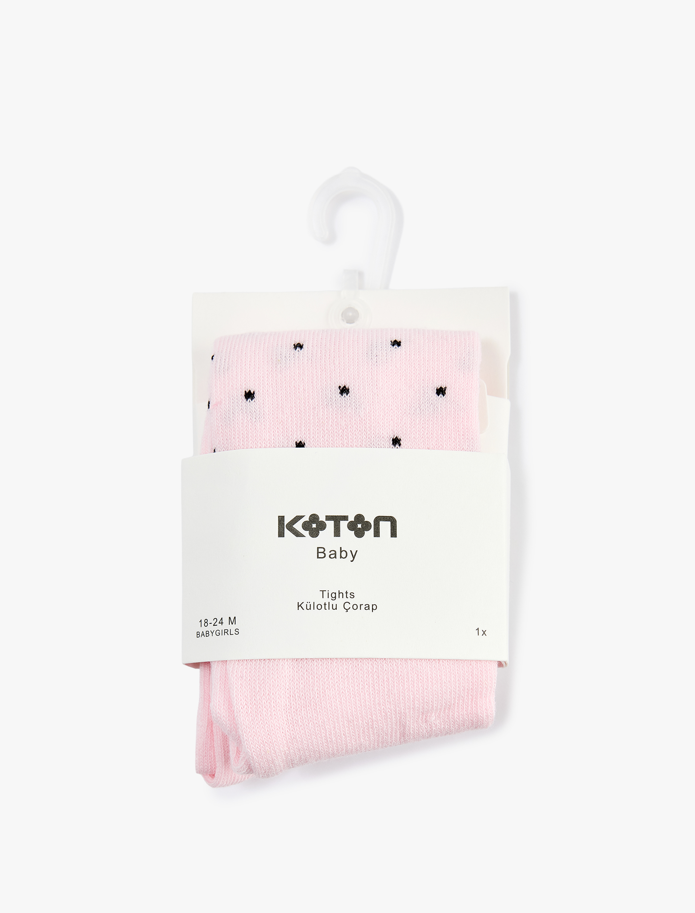  Kız Bebek Pamuklu Puantiyeli Külotlu Çorap