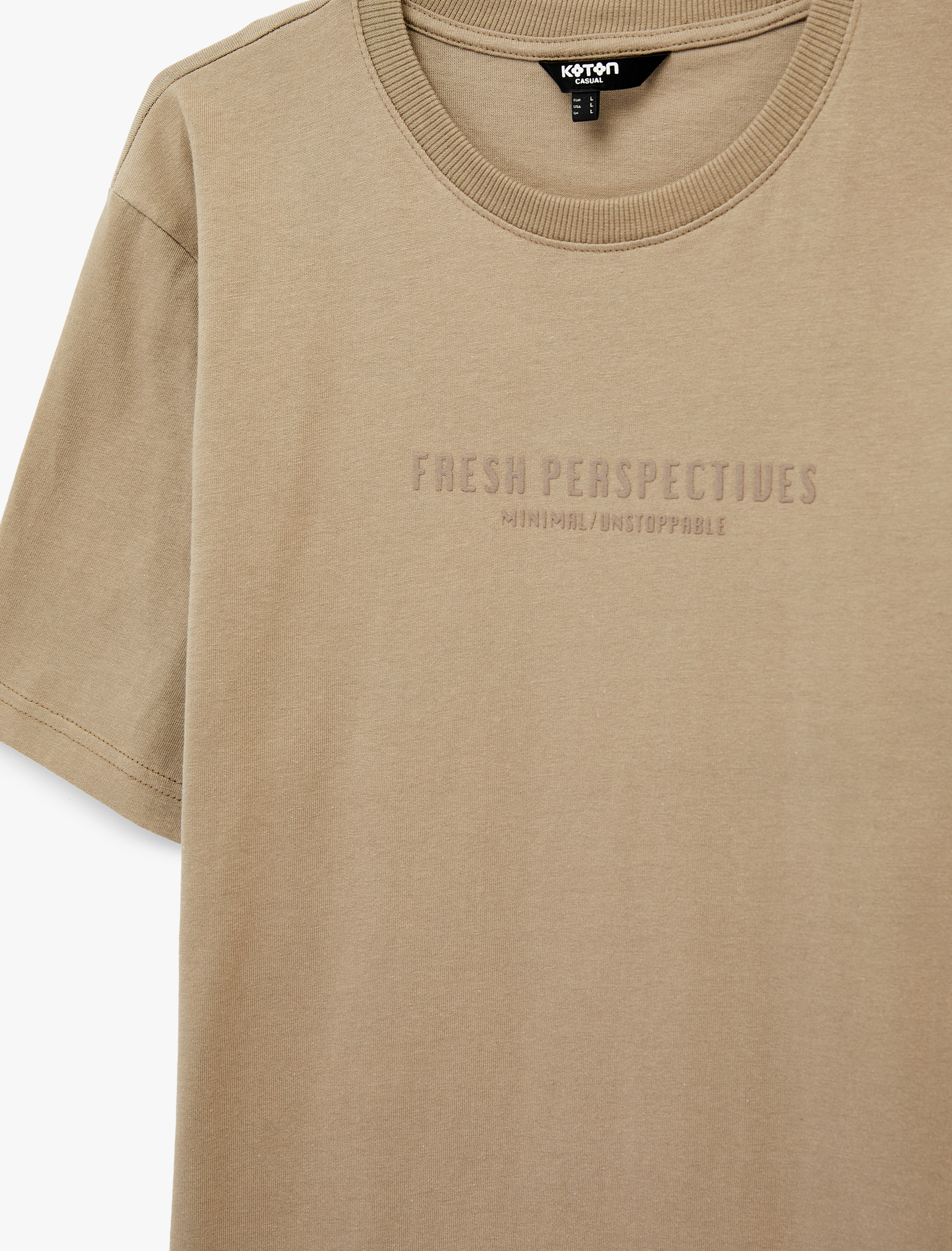   Regular Fit Kısa Kollu Bisiklet Yaka Pamuklu Baskılı Tişört