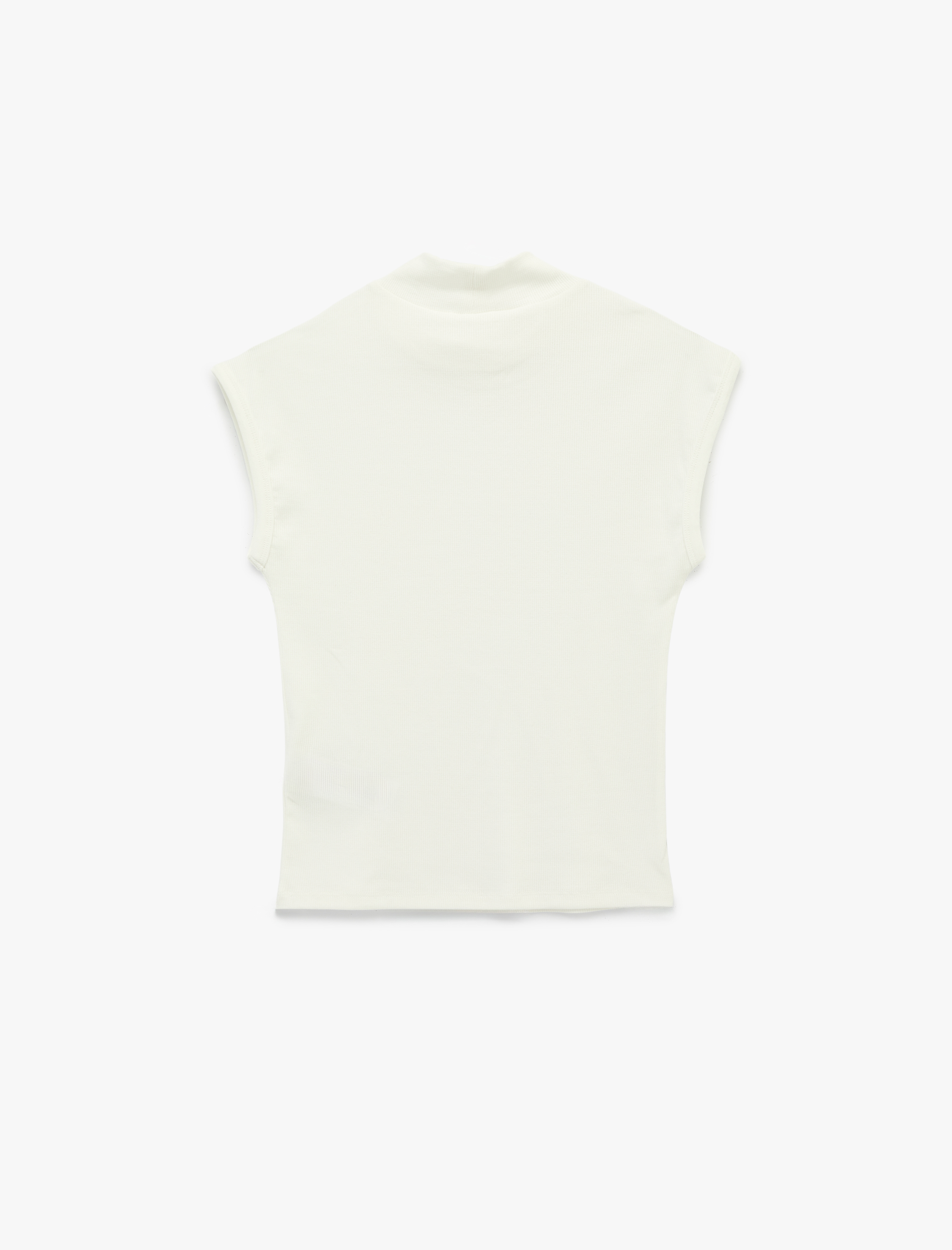   Regular Fit Pamuklu Dik Yaka Kolsuz Tişört