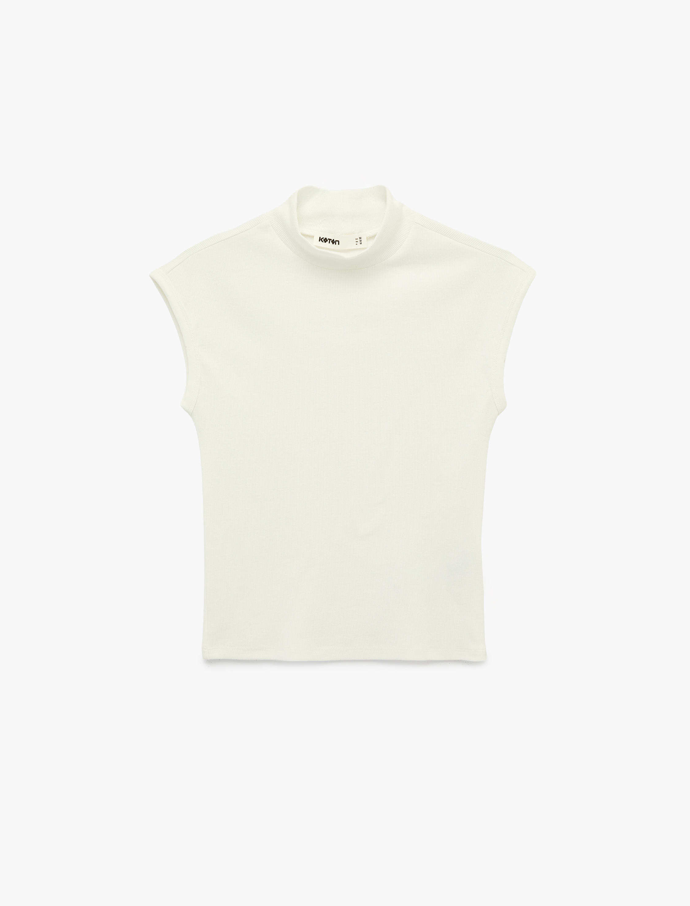   Regular Fit Pamuklu Dik Yaka Kolsuz Tişört