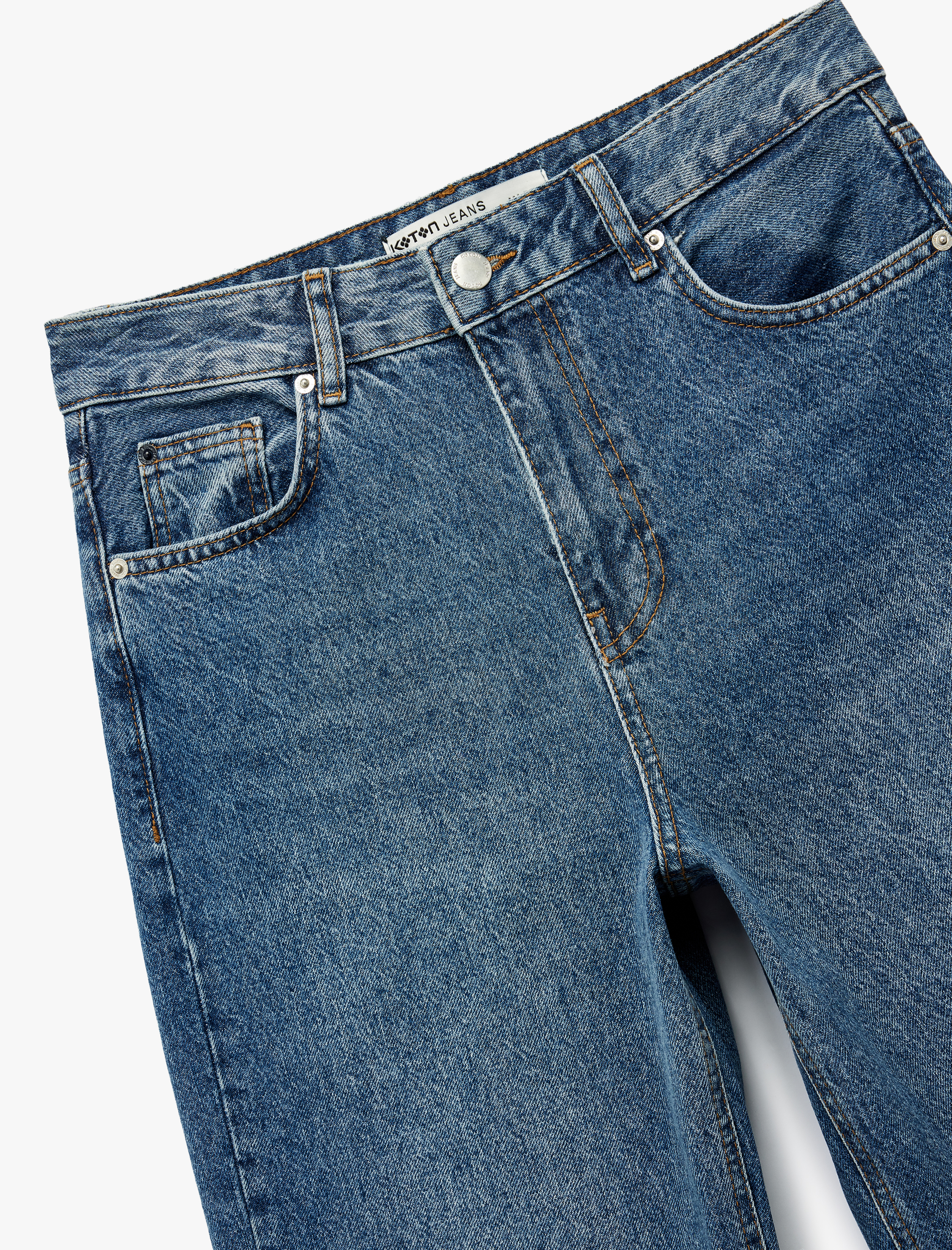   Rahat Kalıp Pamuklu Geniş Paça Baggy Denim Pantolon -  Baggy Jean