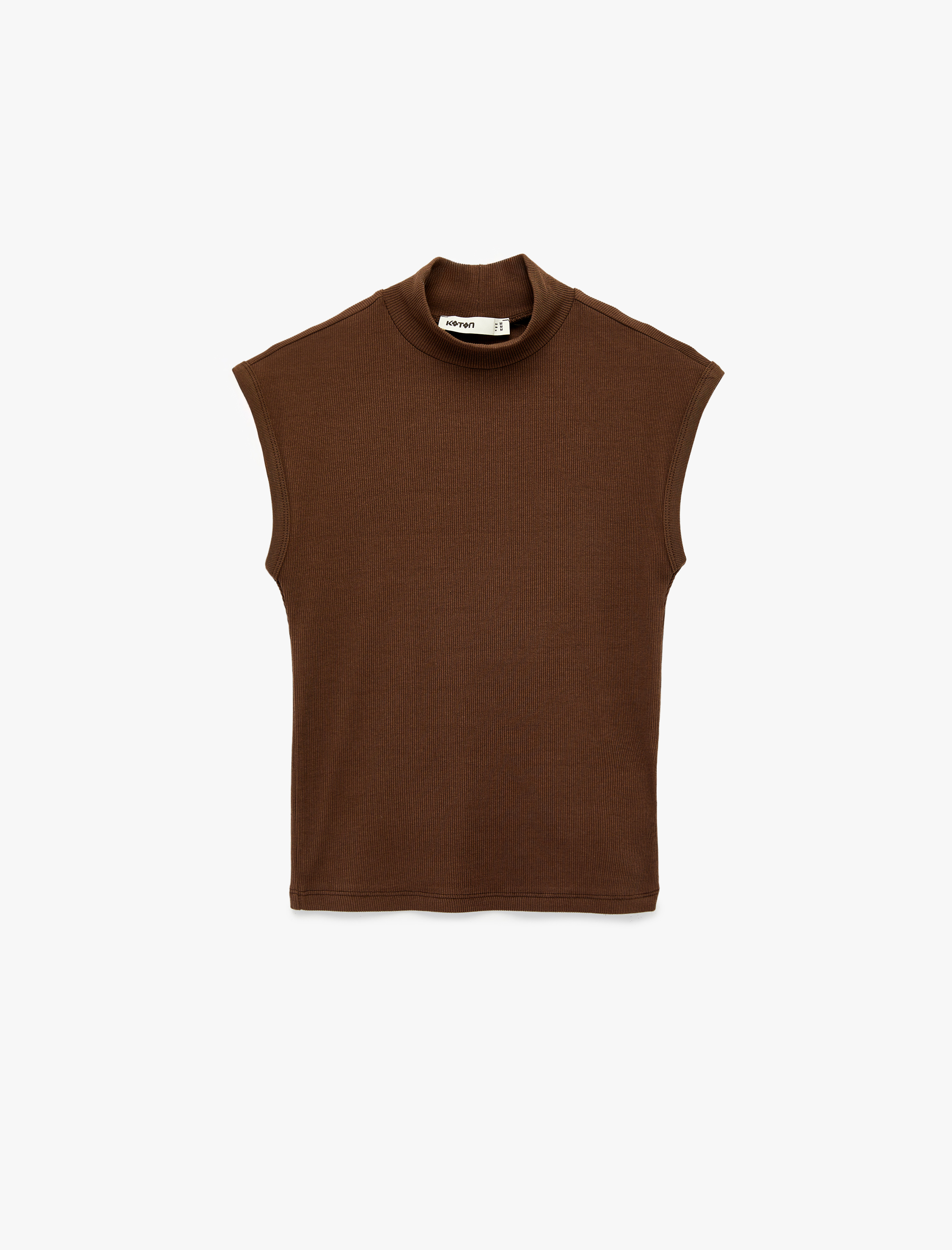   Regular Fit Pamuklu Dik Yaka Kolsuz Tişört