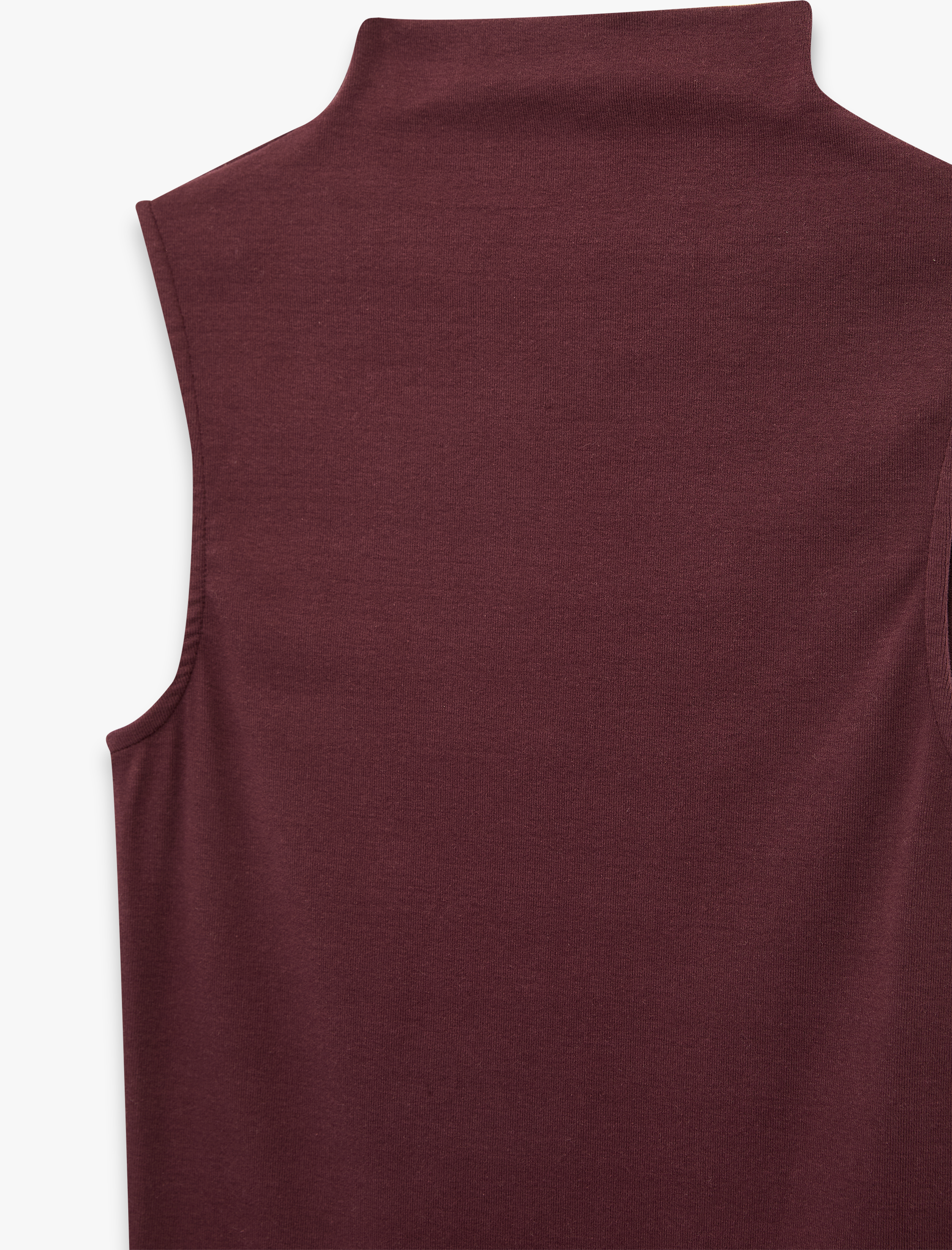   Pamuklu Likralı Slim Fit Dik Yaka Kolsuz Tişört