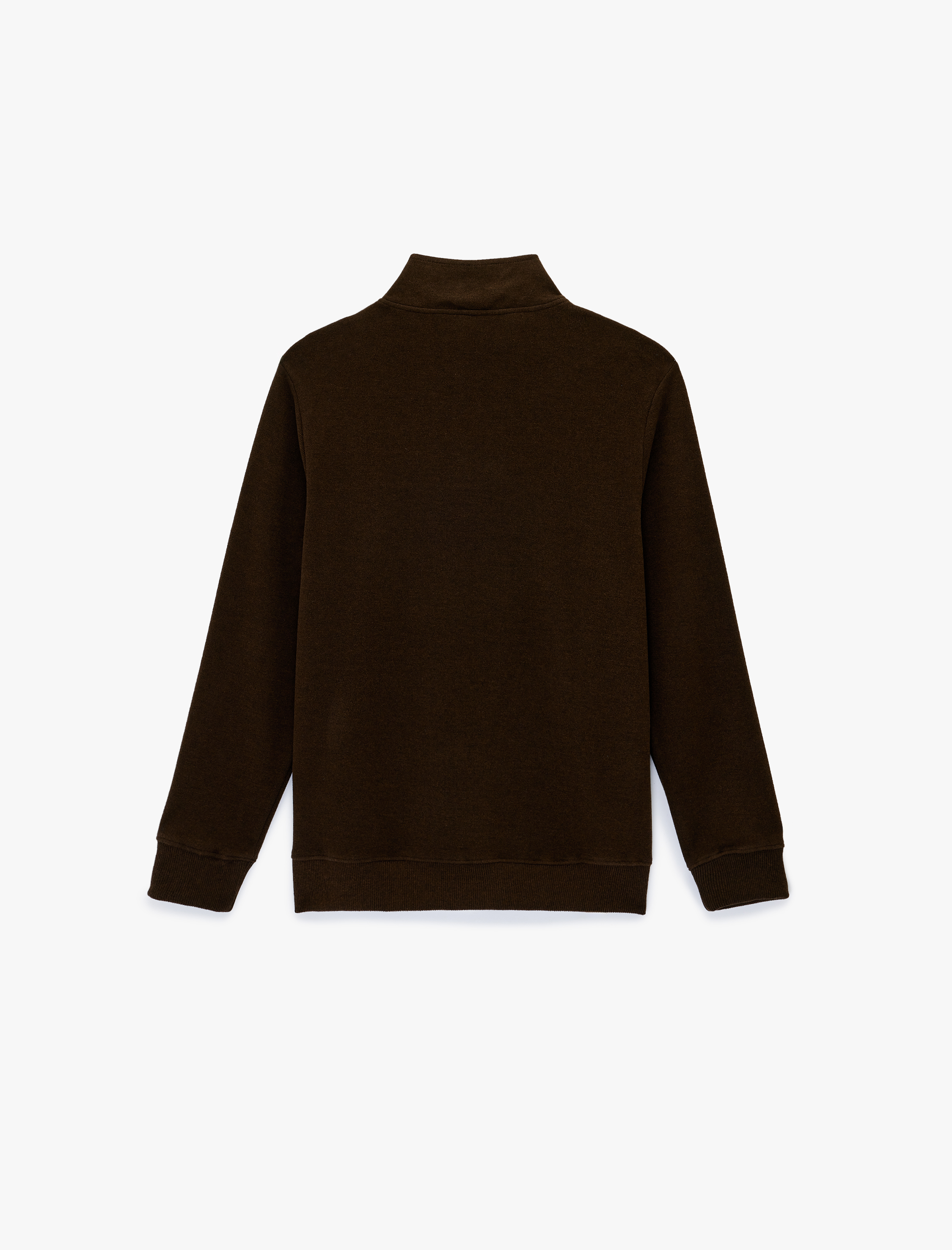   Regular Fit Uzun Kollu Yarım Fermuarlı Sweatshirt