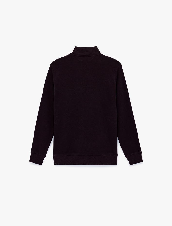  Regular Fit Uzun Kollu Yarım Fermuarlı Sweatshirt