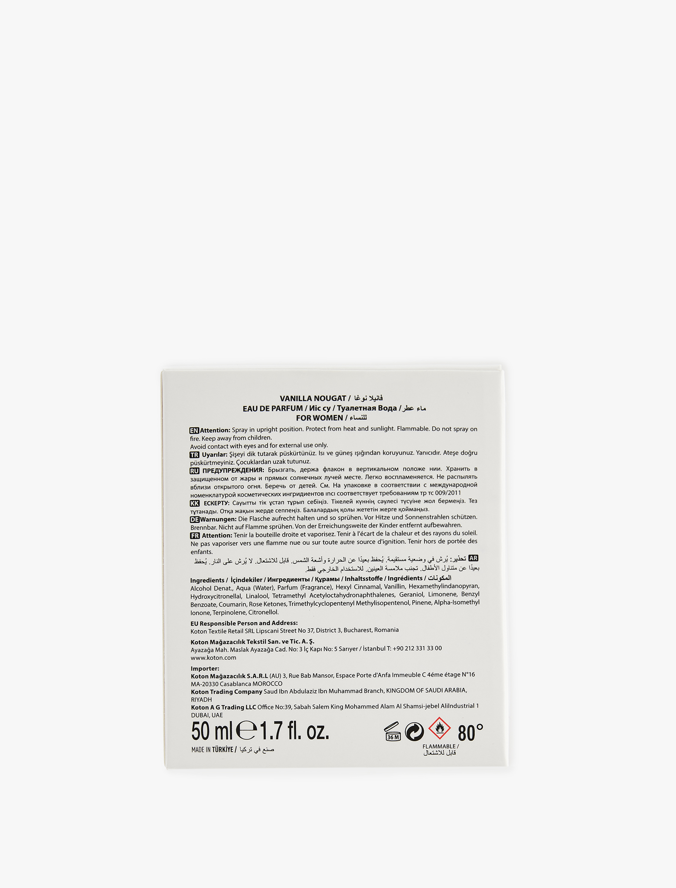  Kadın Parfüm Vanilla Nougat 50 ML