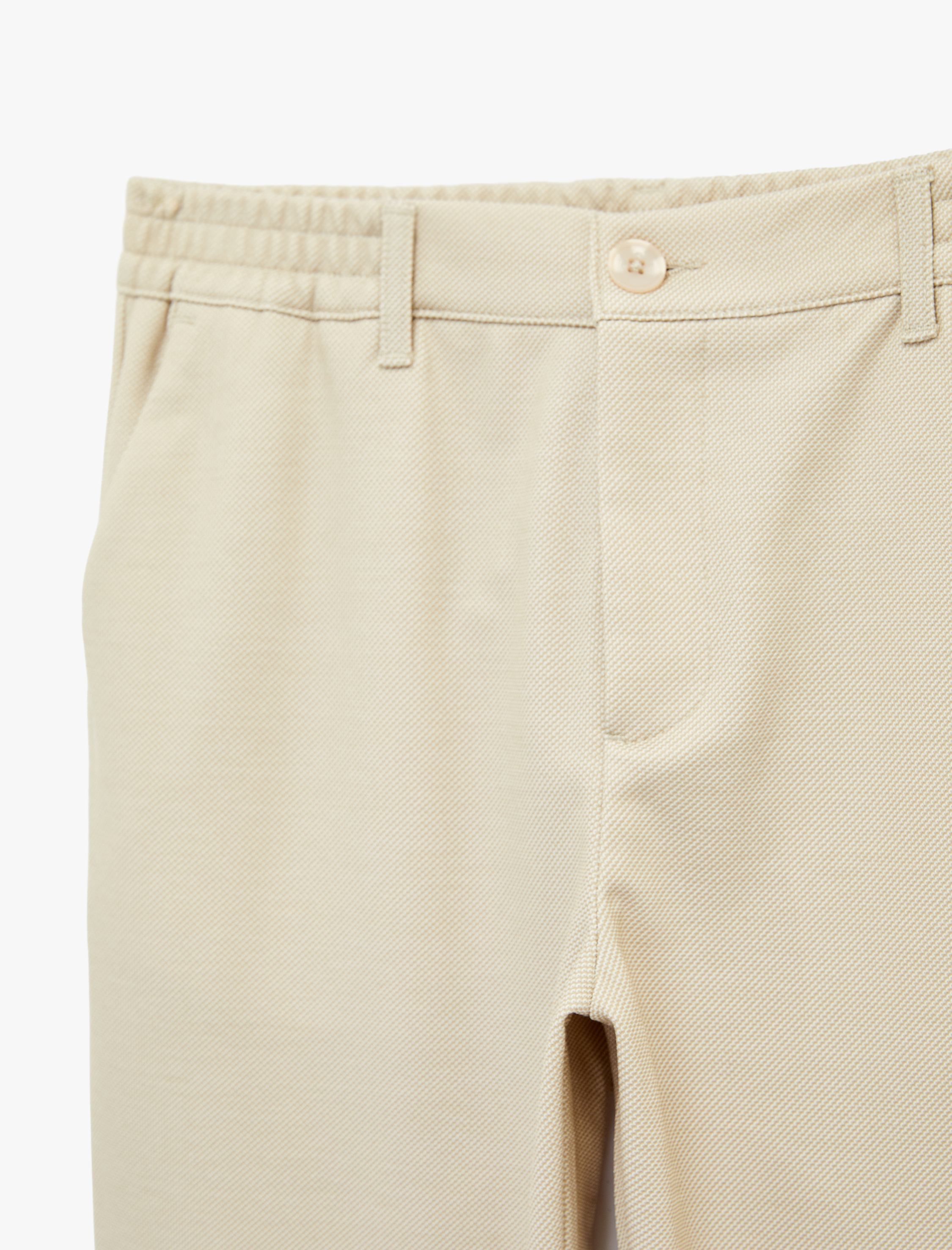   Regular Fit Düğmeli Cepli Duble Paça Pantolon