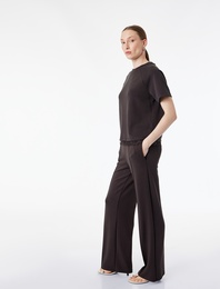 Modal Kumaş Cepli Nervürlü Eşofman Altı