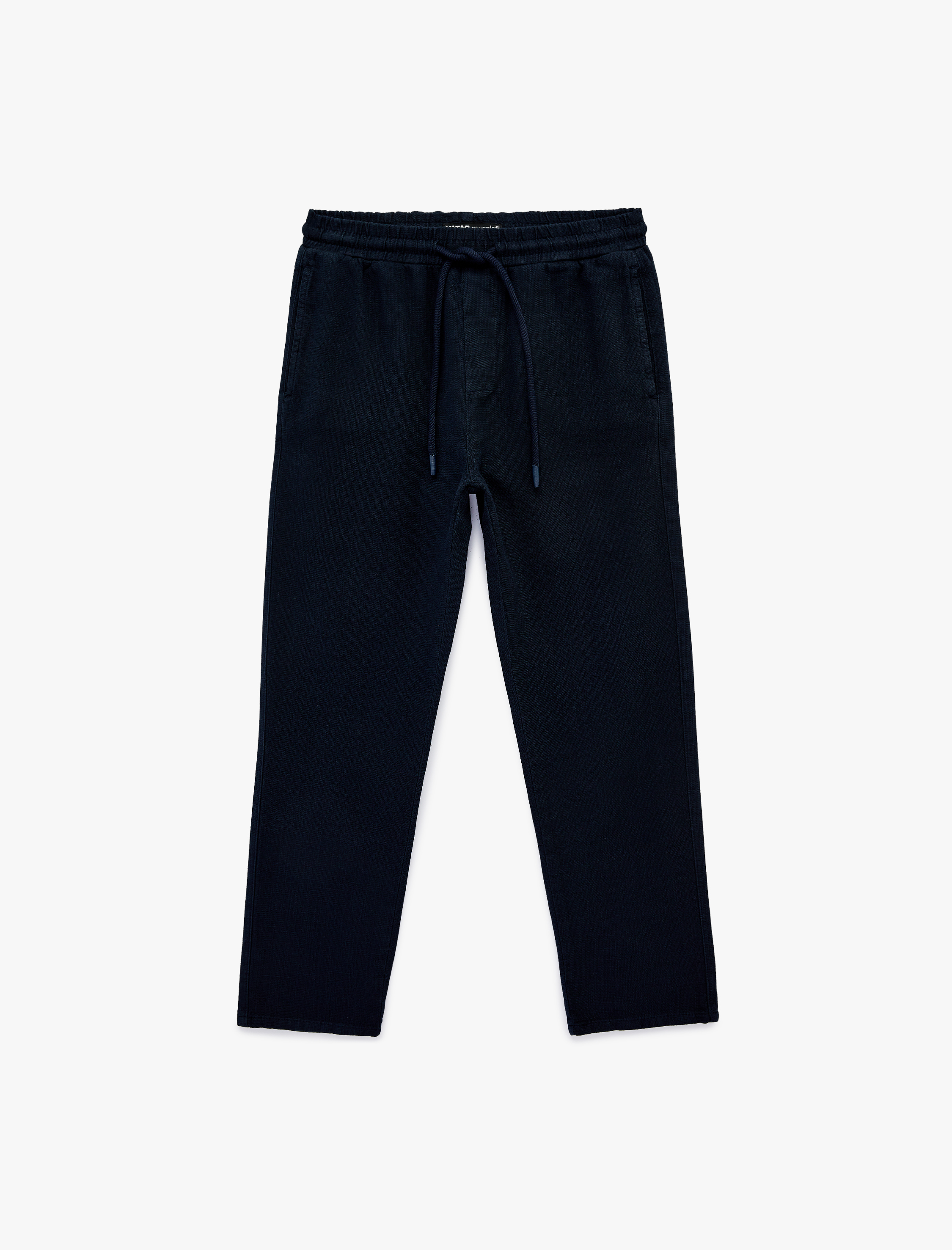   Regular Fit Pamuklu Cepli Beli Bağcıklı Pantolon