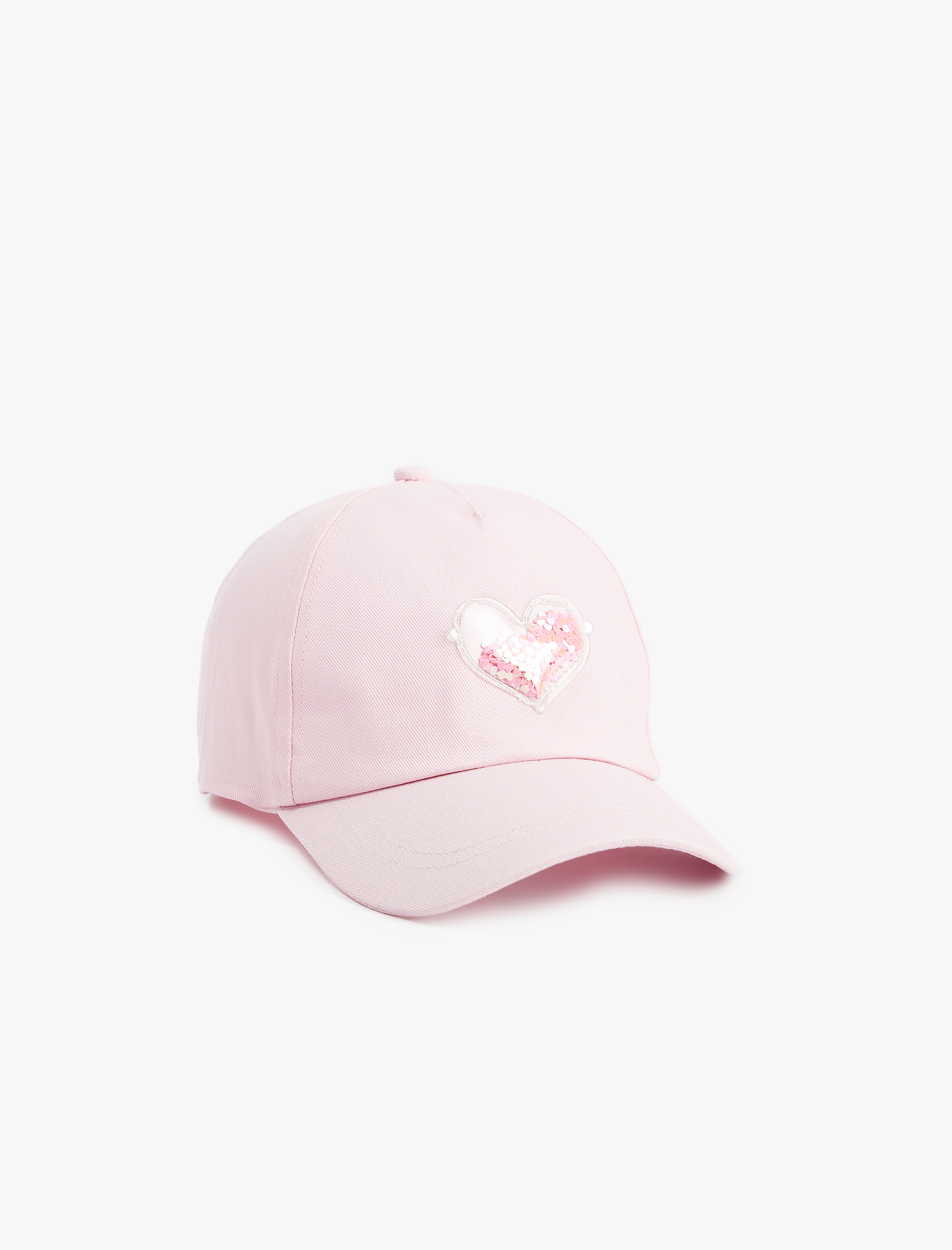  Kız Çocuk Boncuklu Kalp Desenli Pamuklu Kep Şapka