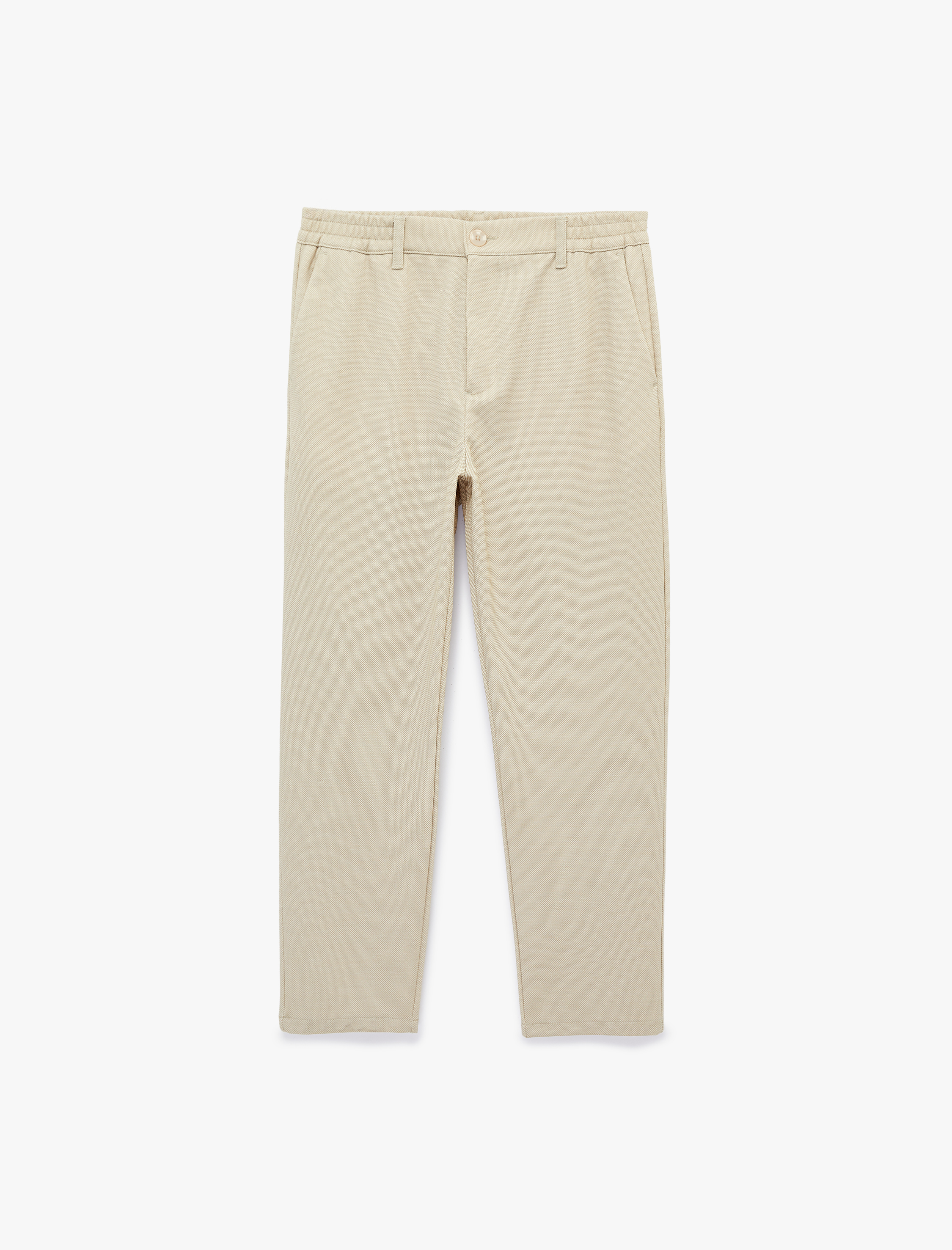   Regular Fit Düğmeli Cepli Duble Paça Pantolon