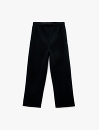 Üç İplik Şardonlu Beli Lastikli Cepli Oversize Eşofman Altı