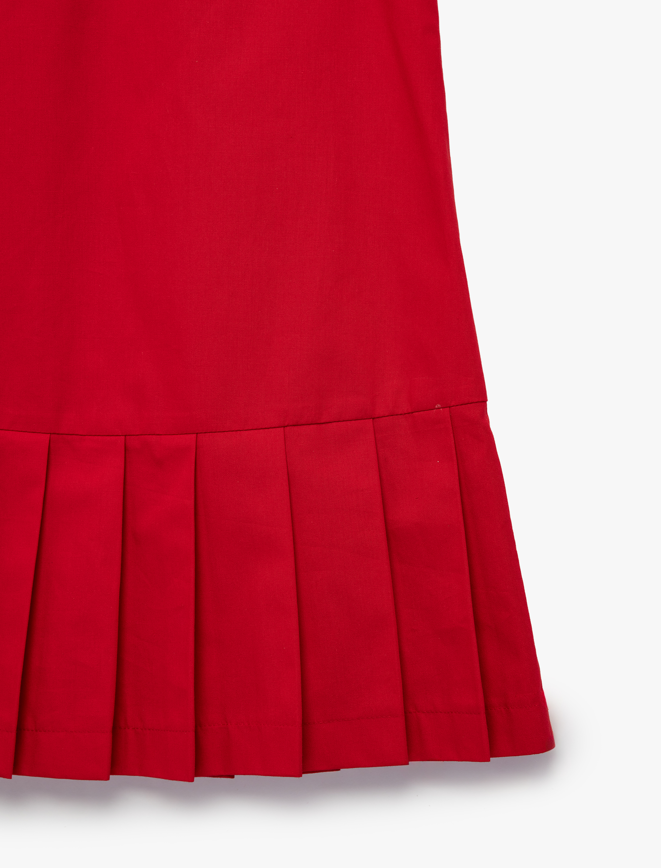  Kız Bebek Pamuklu Kolsuz Bebe Yaka A Kesim Pileli Elbise