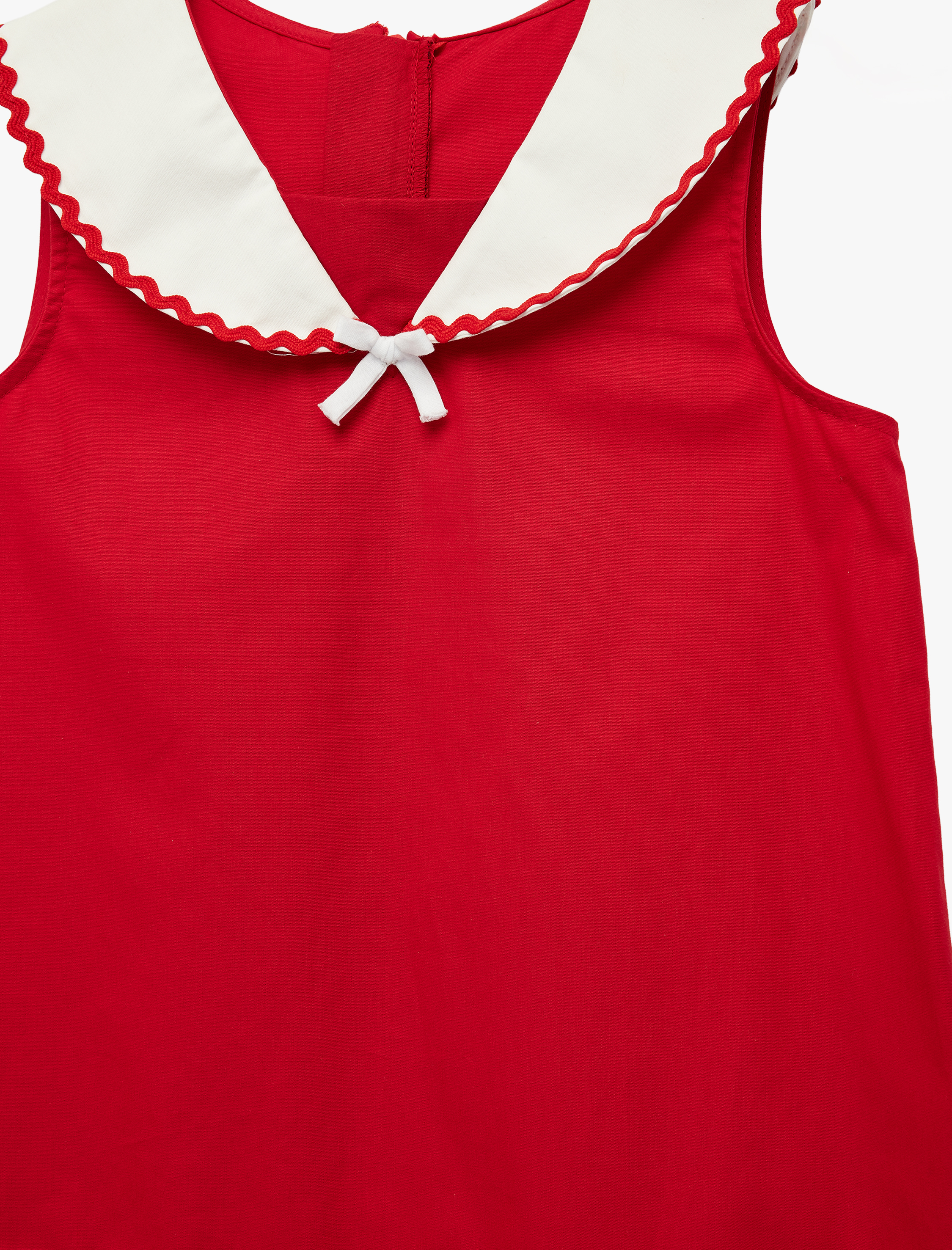  Kız Bebek Pamuklu Kolsuz Bebe Yaka A Kesim Pileli Elbise