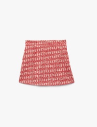 Regular Fit Tüvit Mini Etek