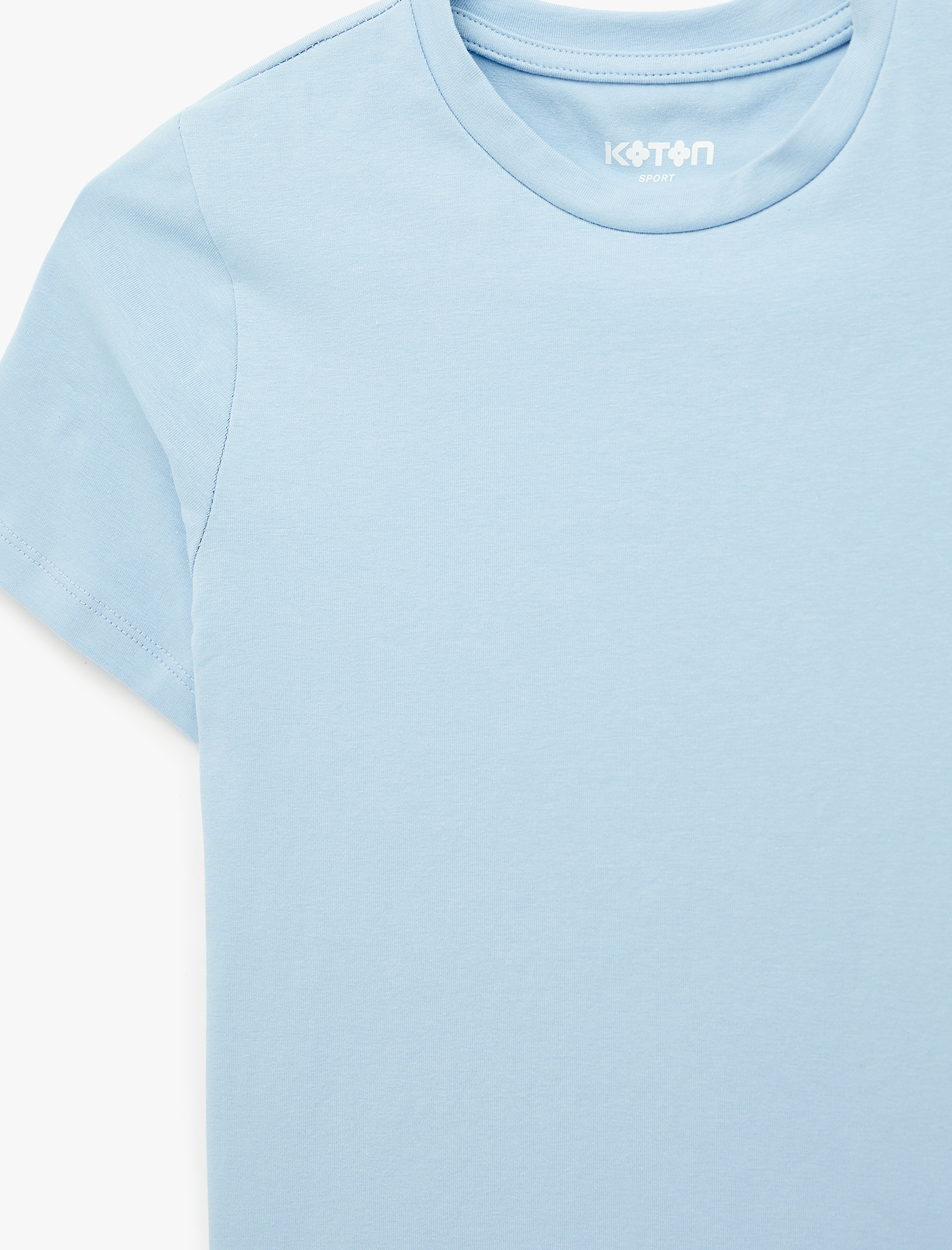   Pamuklu Slim Fit Kısa Kollu Bisiklet Yaka Spor Tişört