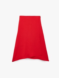 Regular Fit Basic Asimetrik Kesim Etek