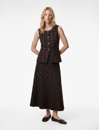 Koton X Melis Ağazat - Mücevher Düğmeli Ekose Yelek