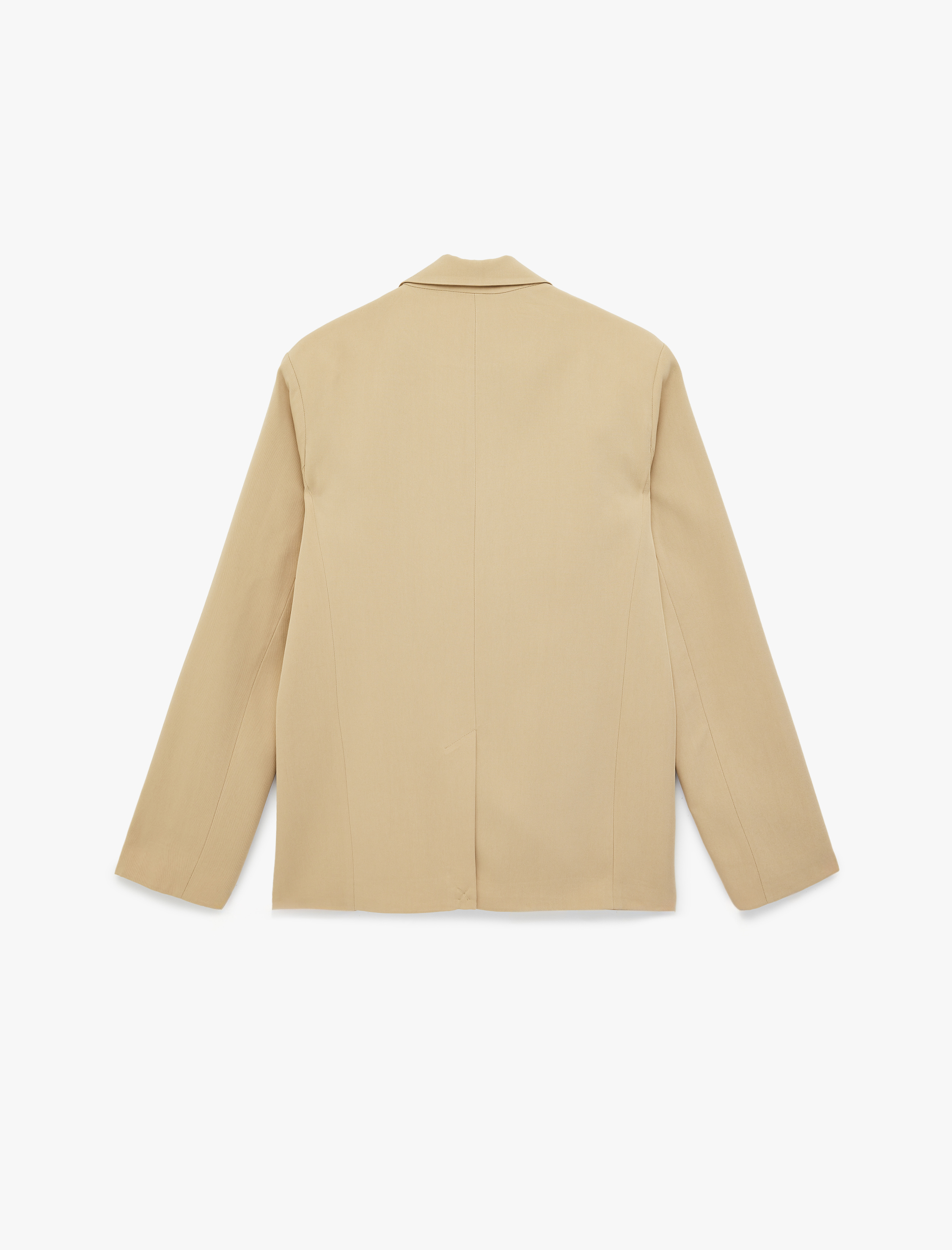   Geniş Yaka Düğmeli Cep Detaylı Blazer Ceket