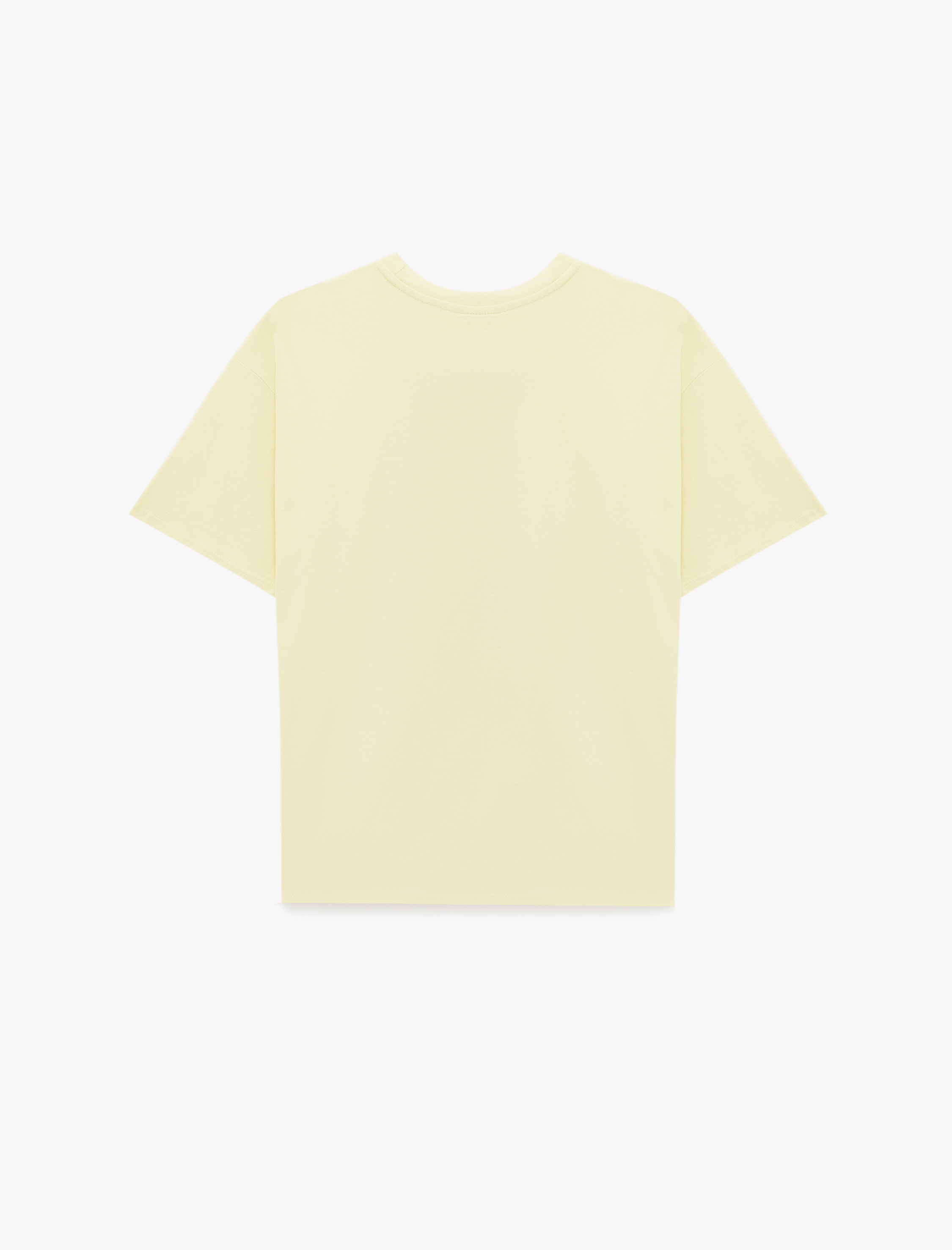   Rahat Kalıp Kısa Kollu Baskılı Bisiklet Yaka Pamuklu Ayıcıklı Tişört