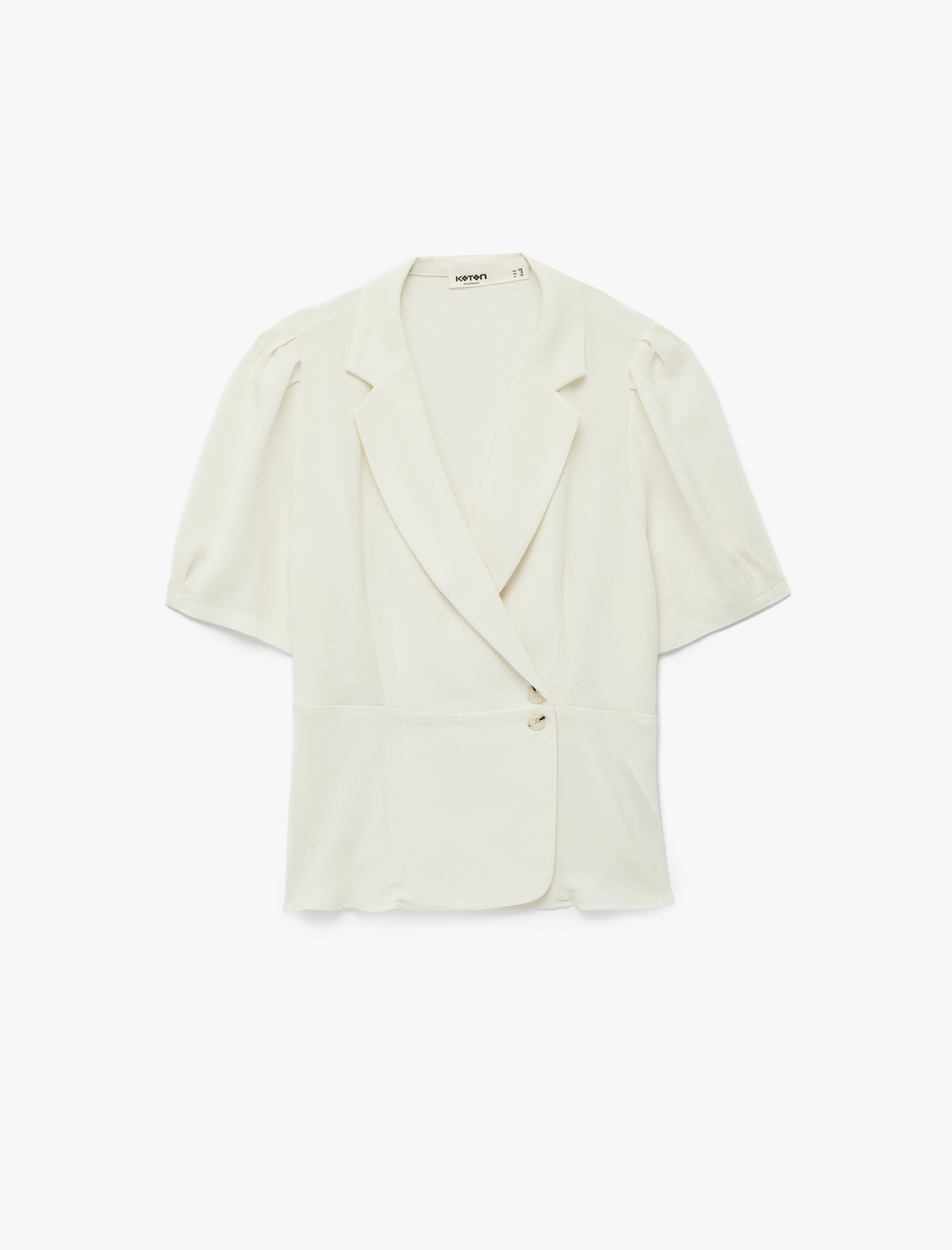   Regular Fit Düğmeli Kısa Kollu Kruvaze Yaka Gömlek