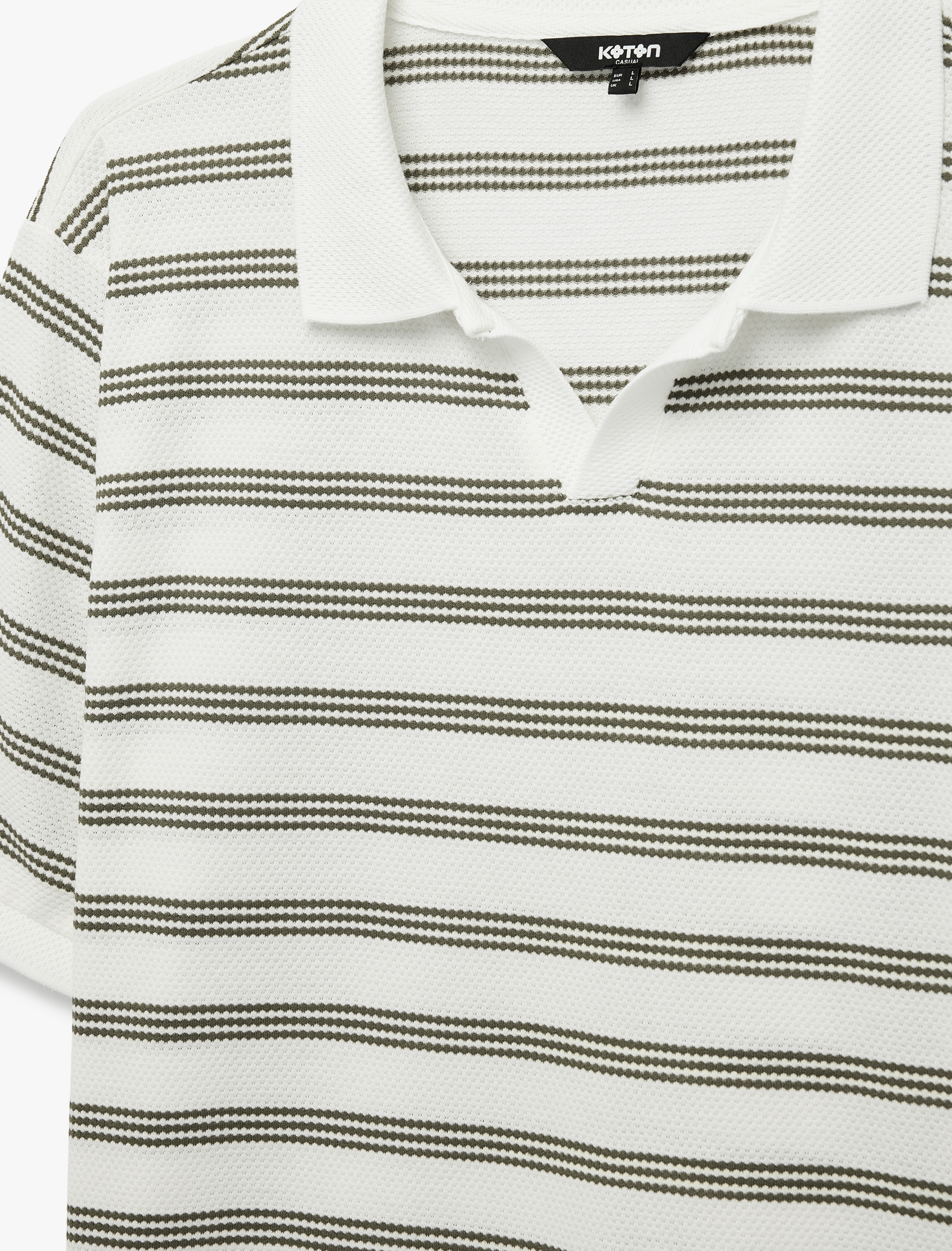   Regular Fit Kısa Kollu Çizgili Polo Yaka Tişört