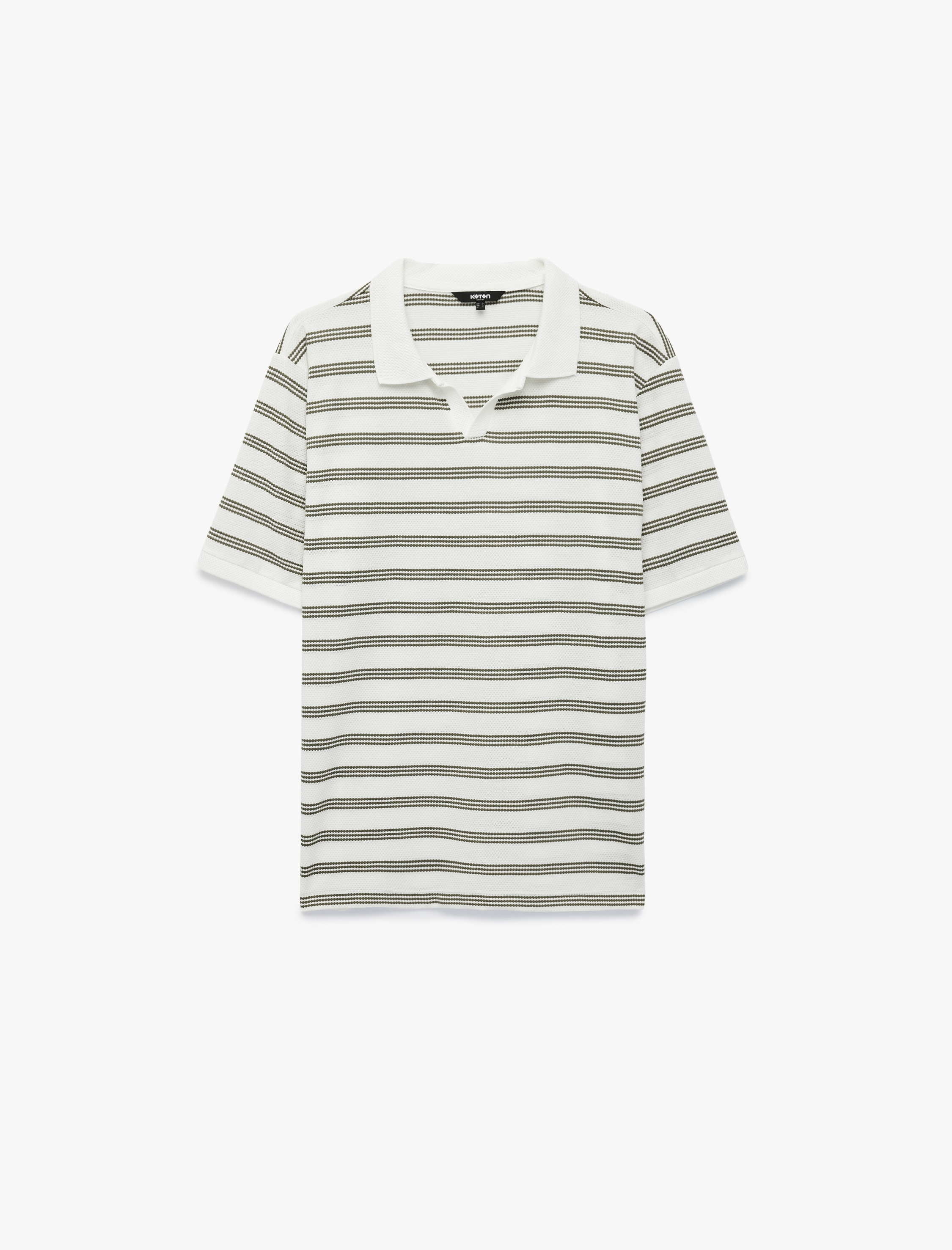   Regular Fit Kısa Kollu Çizgili Polo Yaka Tişört