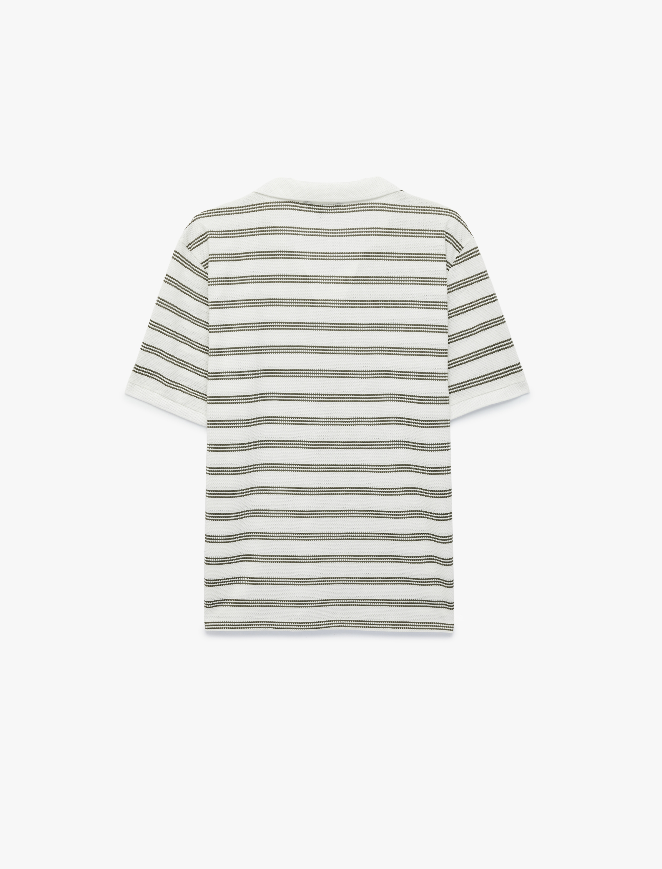   Regular Fit Kısa Kollu Çizgili Polo Yaka Tişört
