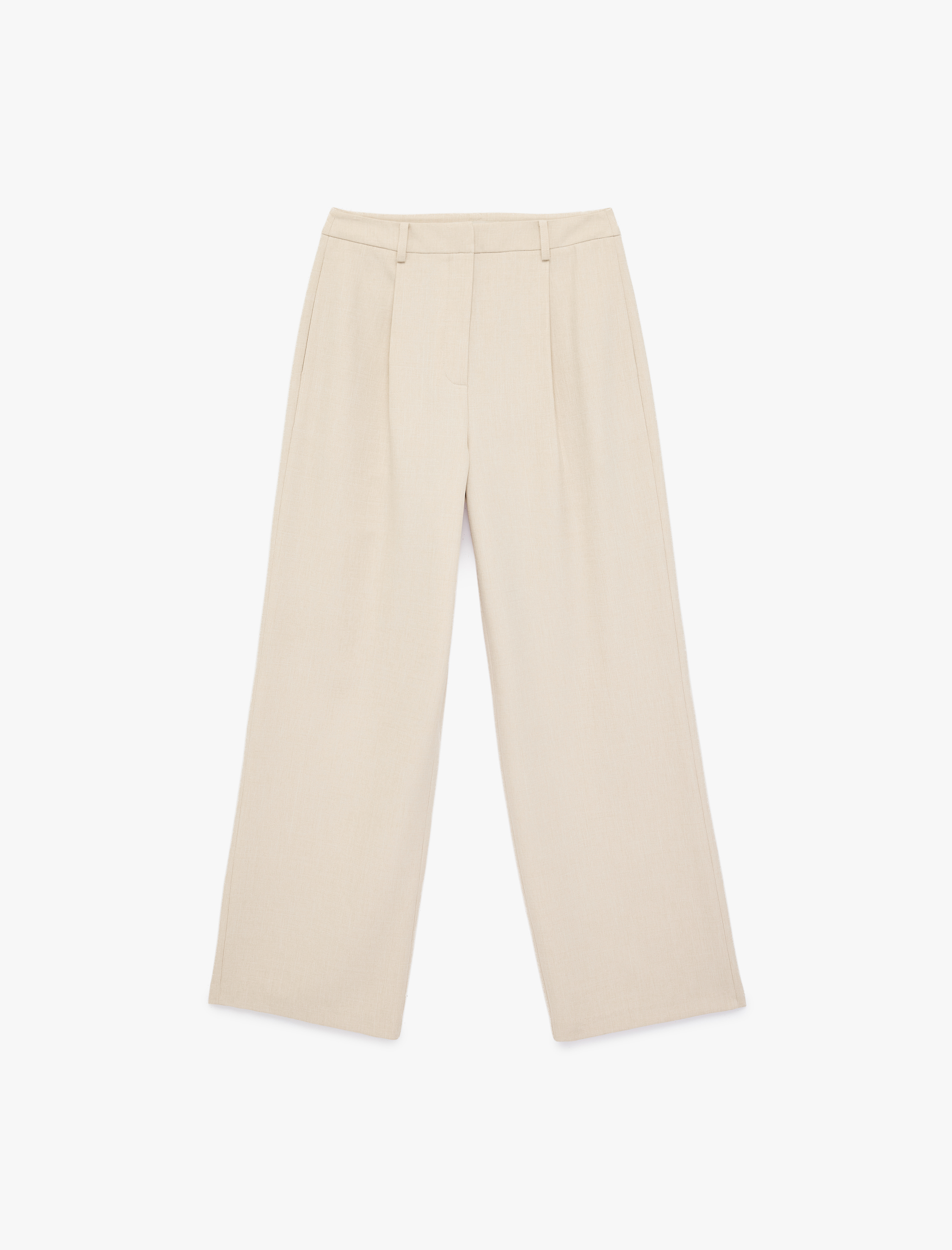   Rahat Kalıp Cep Detaylı Yüksek Bel Palazzo Pantolon