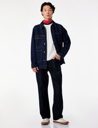 Kısa Kollu Biyeli Pamuklu Bisiklet Yaka Slim Fit Tişört