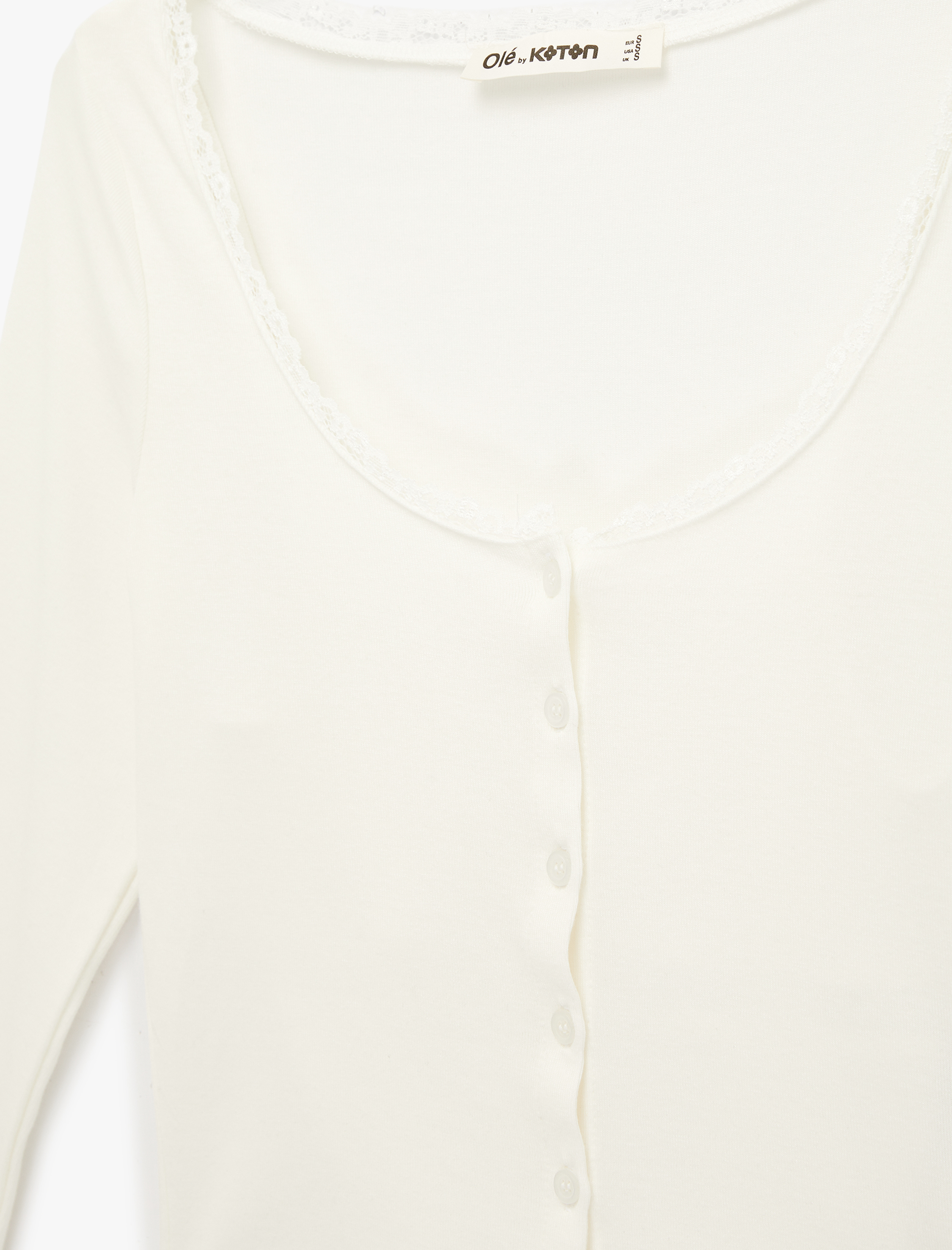   Düğmeli Uzun Kollu U Yaka Katmanlı Modal Karışımlı Slim Fit Hırka