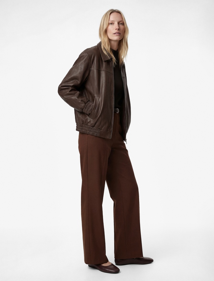  Cepli Kemerli Palazzo Kumaş Pantolon