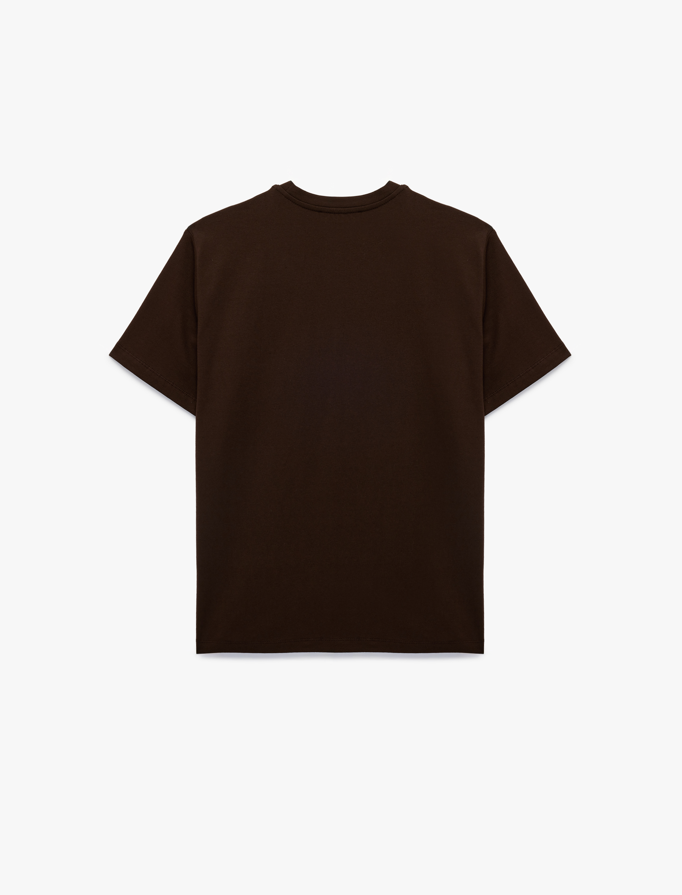   Pamuklu Kısa Kollu Bisiklet Yaka Oversize Basic Tişört