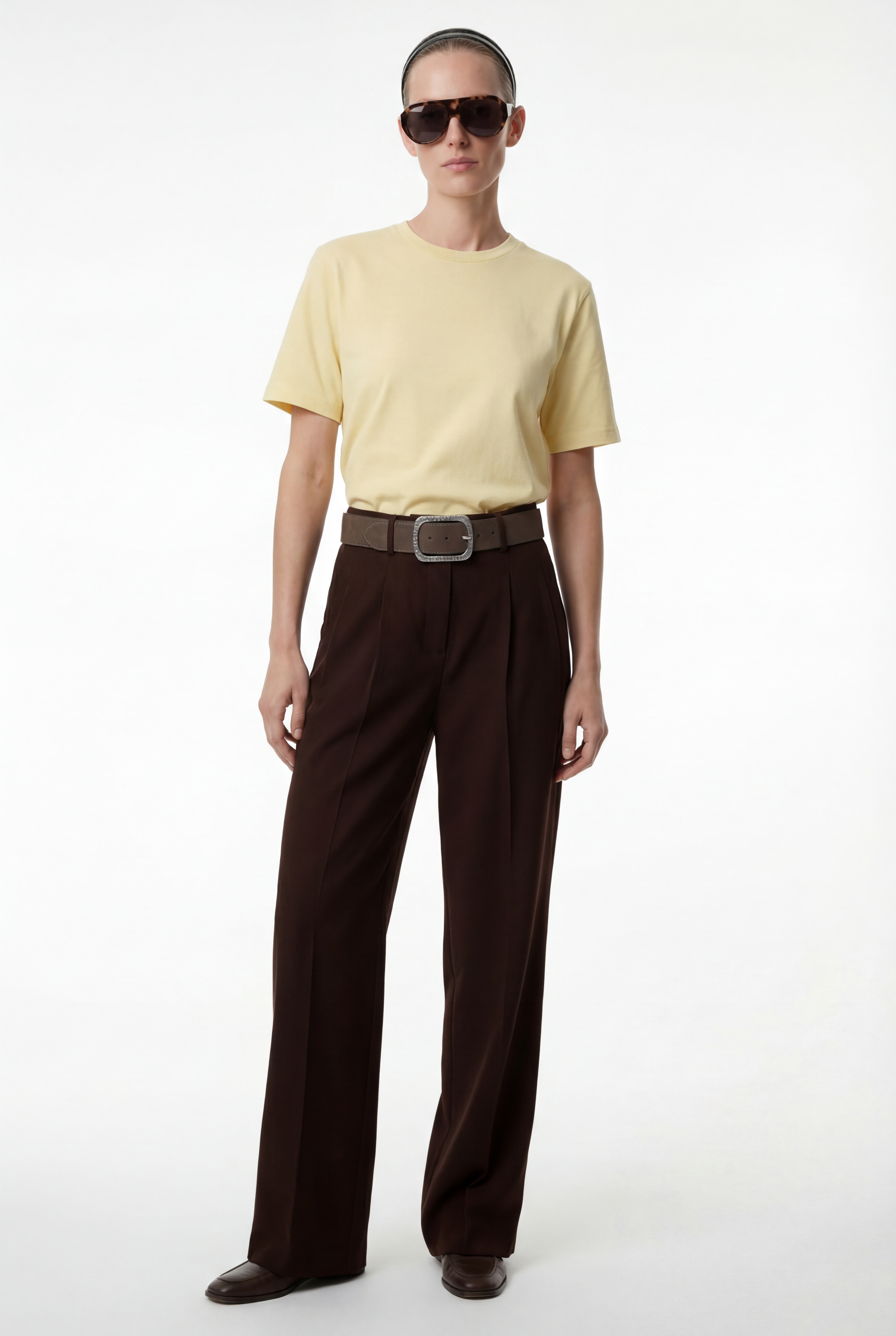   Pamuklu Kısa Kollu Bisiklet Yaka Oversize Basic Tişört