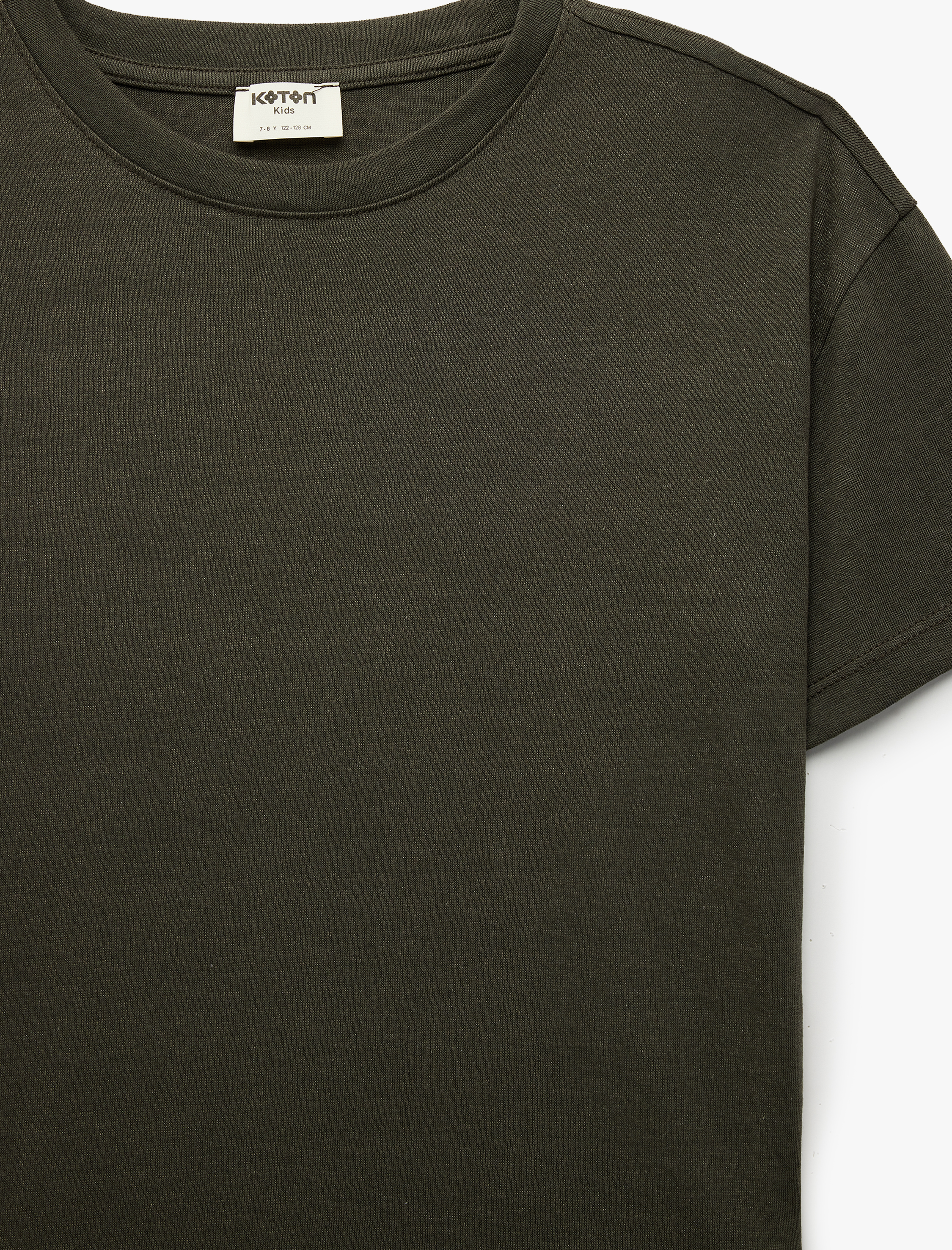  Erkek Çocuk Pamuklu Kısa Kollu Bisiklet Yaka Oversize Tişört