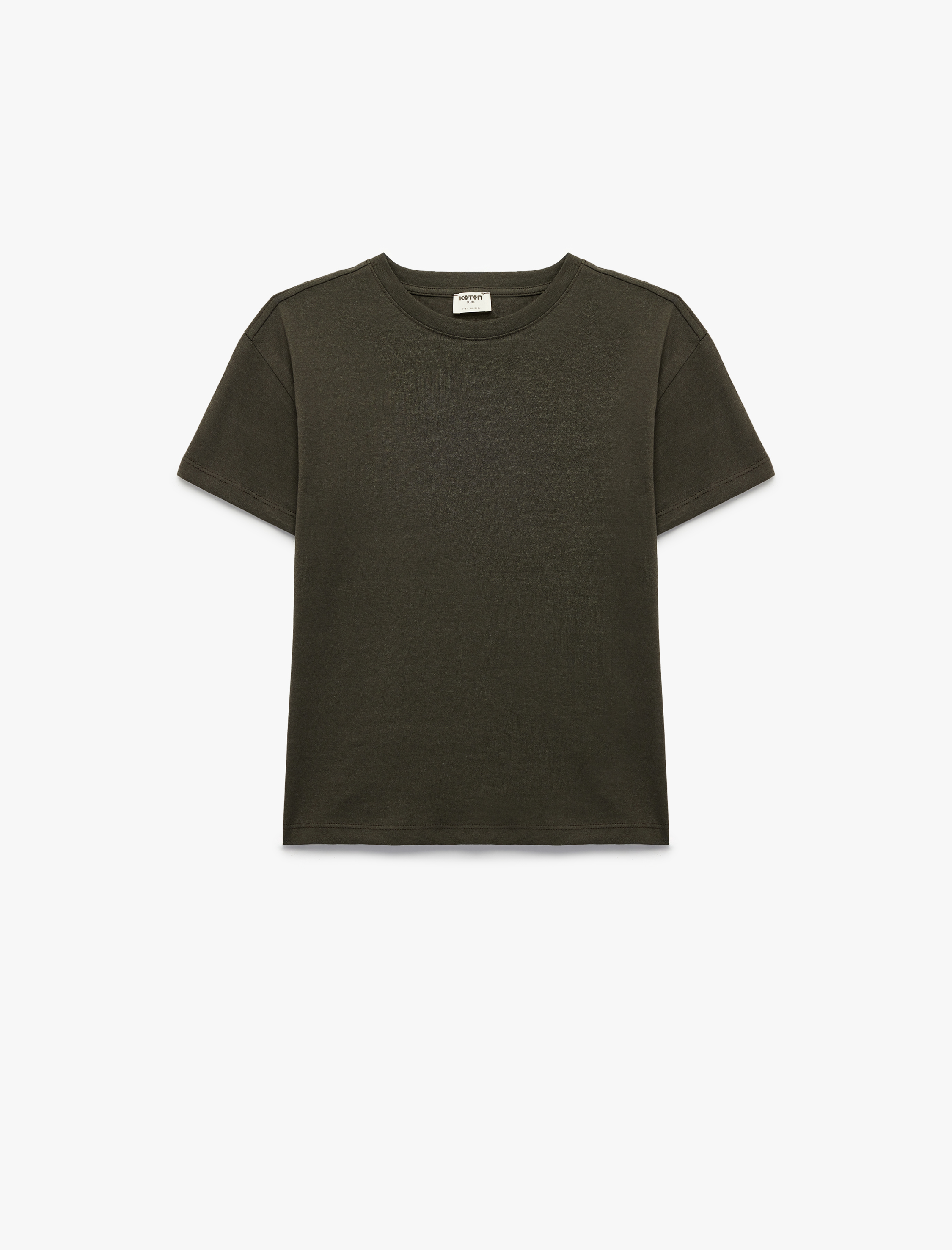  Erkek Çocuk Pamuklu Kısa Kollu Bisiklet Yaka Oversize Tişört