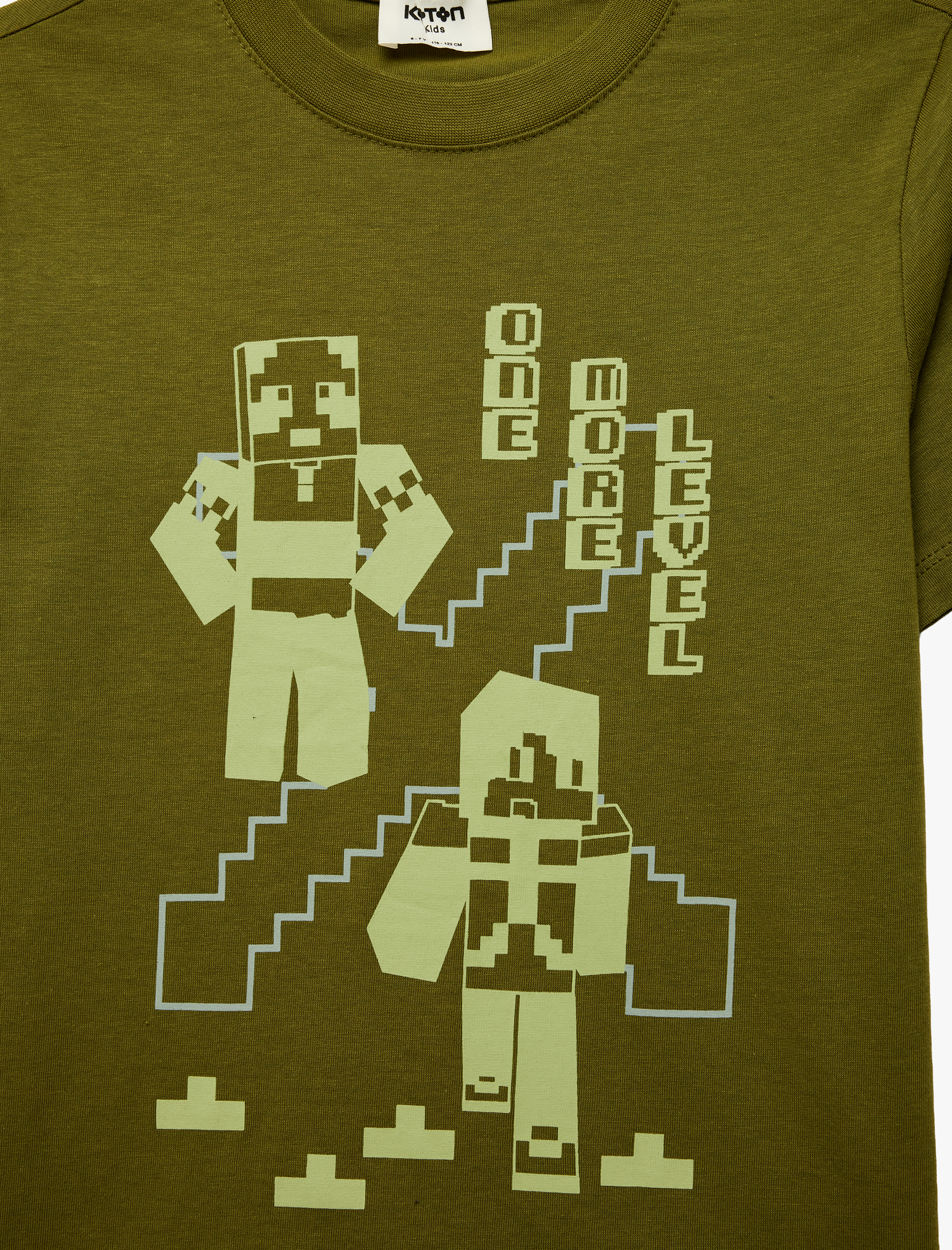  Erkek Çocuk Pamuklu Bisiklet Yaka Kısa Kollu Baskılı Tişört