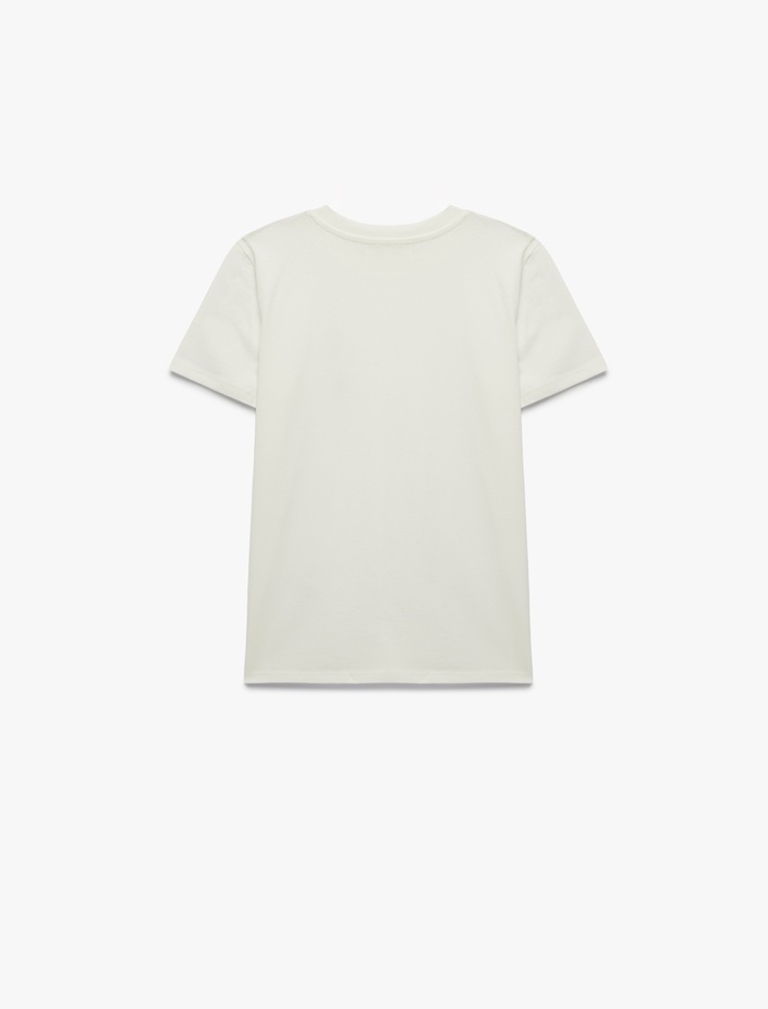 Erkek Çocuk Pamuklu Kısa Kollu Bisiklet Yaka Baskılı Tişört