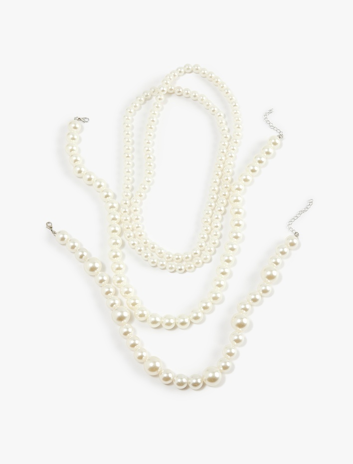 Kadın Çoklu İnci Kolye Seti